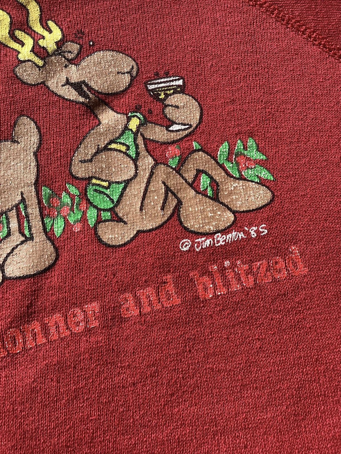 Tultex × Vintage Vintage 1985 Jim Benton Christmas reindeer tultex sweatshirt Size US L / EU 52-54 / 3 - 4 Thumbnail