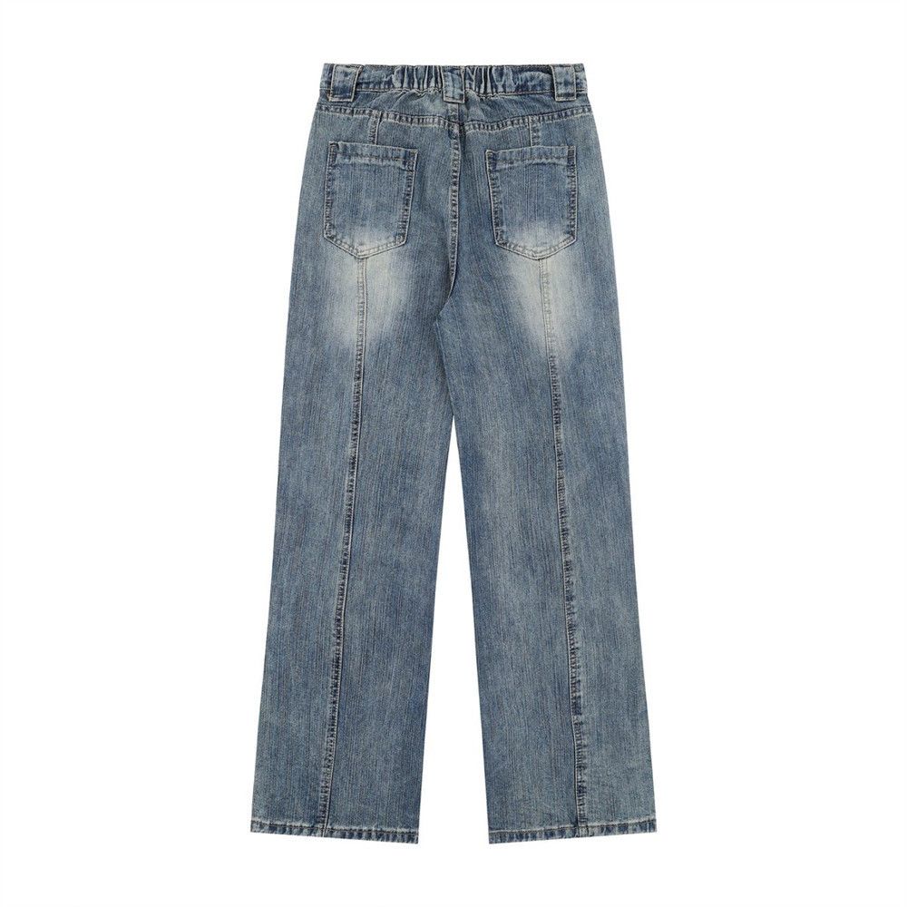 Japanese Brand × Jean Heavy washed distressed straight-leg vintage casual jeans Size US 32 / EU 48 - 2 Thumbnail
