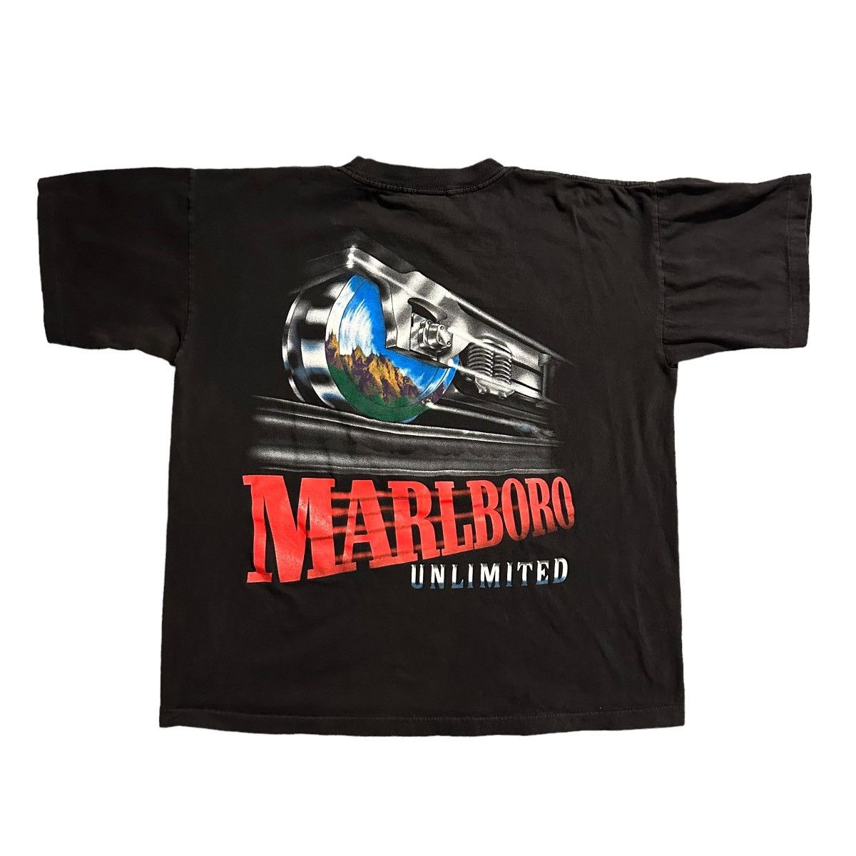 Vintage Vintage 1990s Marlboro Unlimited Train Pocket T-Shirt sizeXL |  Grailed