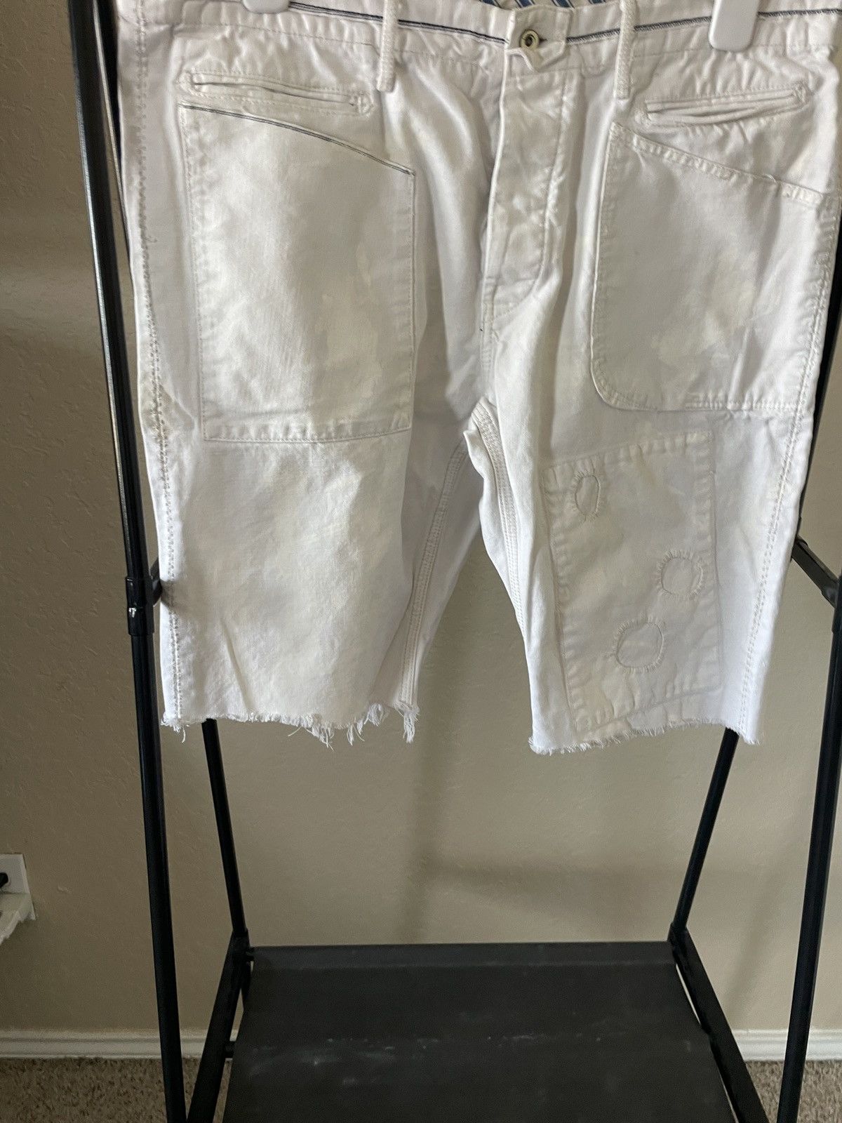 Polo Ralph Lauren Cargo distressed paint splash denim cut off shorts Size US 38 / EU 54 - 3 Thumbnail