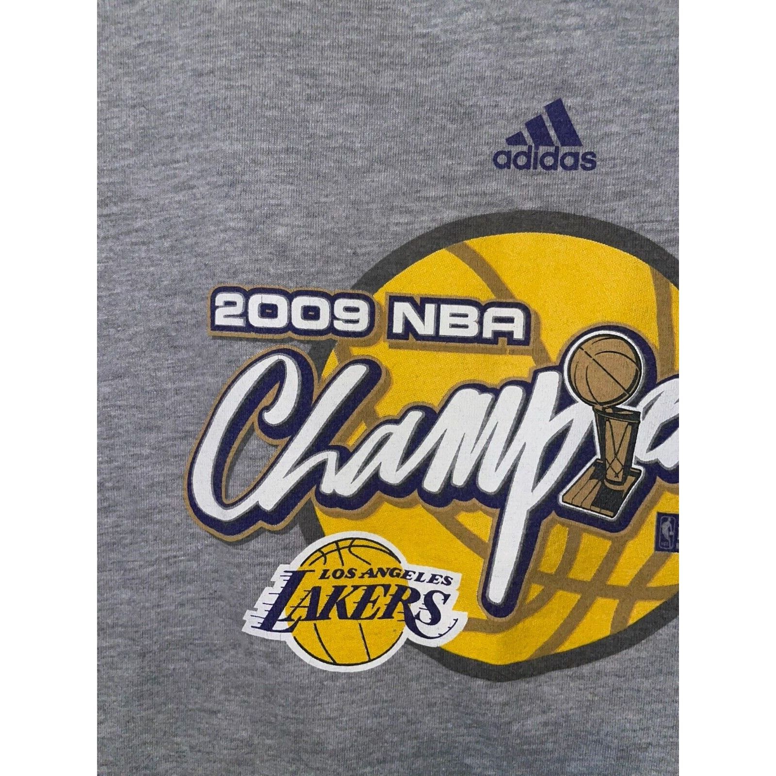 Adidas 2009 NBA Champions Los Angeles Lakers Shirt Tee M Medium Size US M / EU 48-50 / 2 - 2 Thumbnail