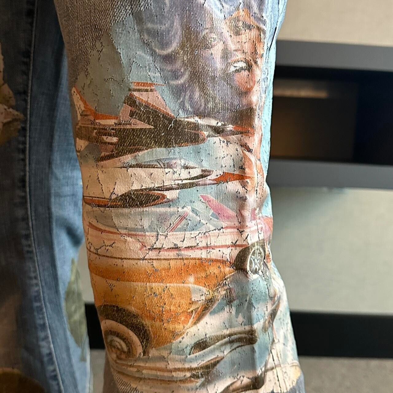 Dolce & Gabbana Dolce Gabbana Printed Denim in Light Wash Size US 31 - 5 Thumbnail