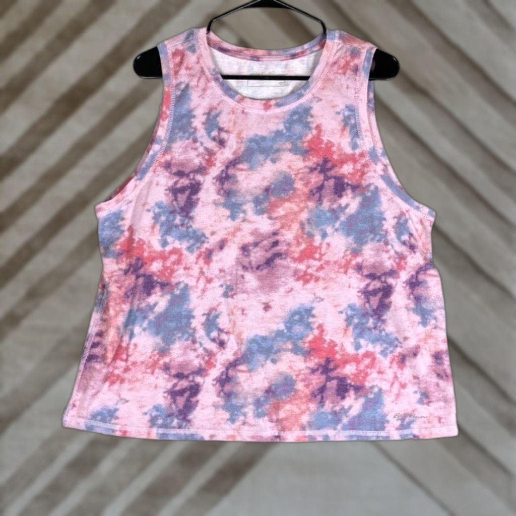 Eddie Bauer Eddie Bauer Womens Tank Pink Purple Tie Dye Switchback Activewear XLarge Tank Womens XL Pink Tie Dye Switchback Activewear Size XL / US 12-14 / IT 48-50 - 1 Thumbnail