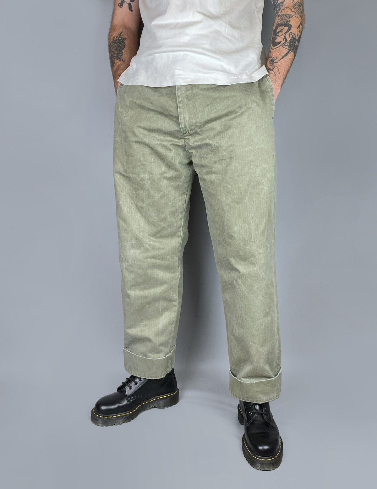 Scarti-Lab SCARTI-LAB Army Herringbone Military Japanese Pants Size 38 Size US 38 / EU 54 - 2 Thumbnail