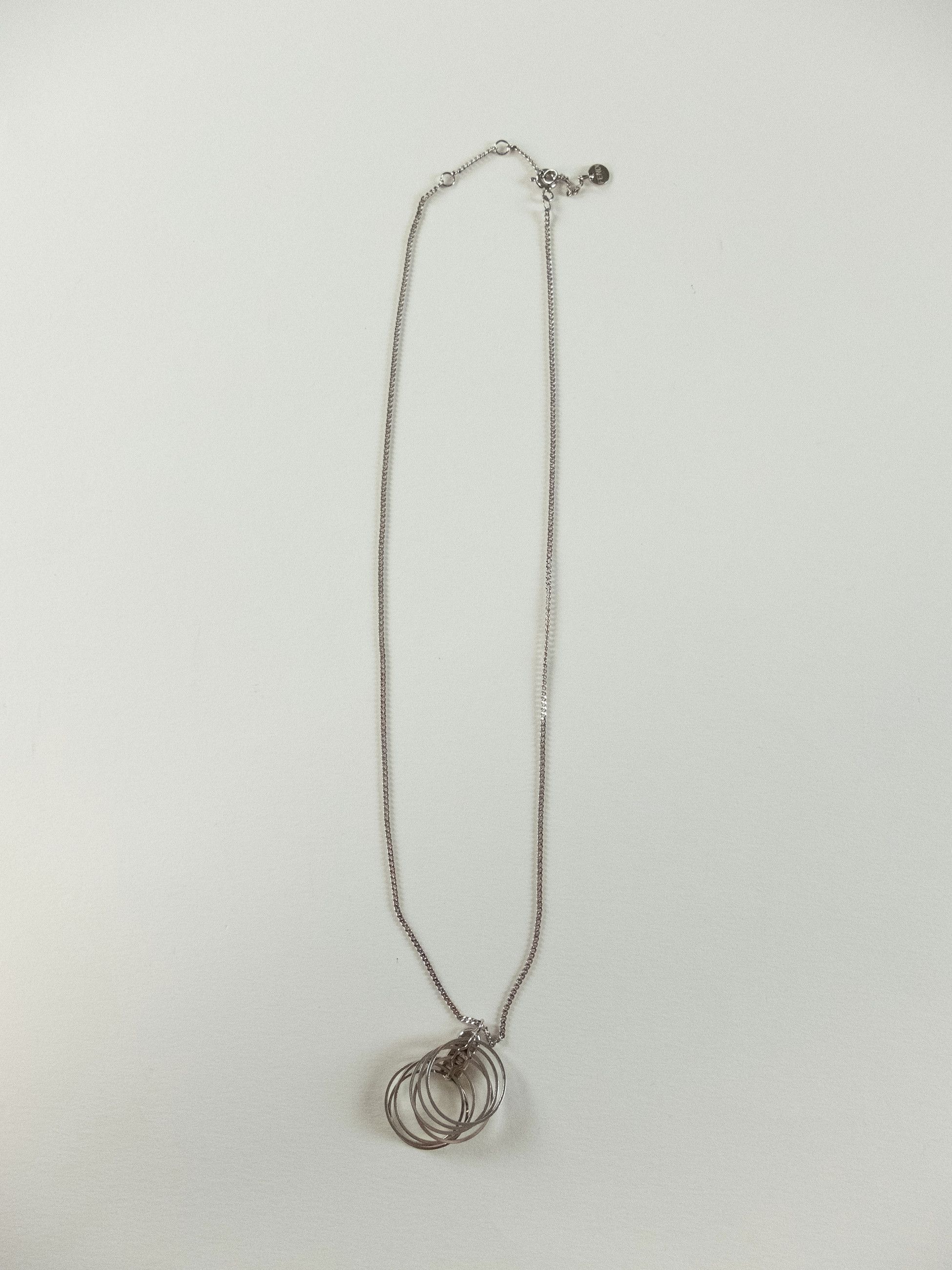 Fendi FENDI O'lock rings metal necklace w zirconia crystals Size ONE SIZE - 2 Thumbnail
