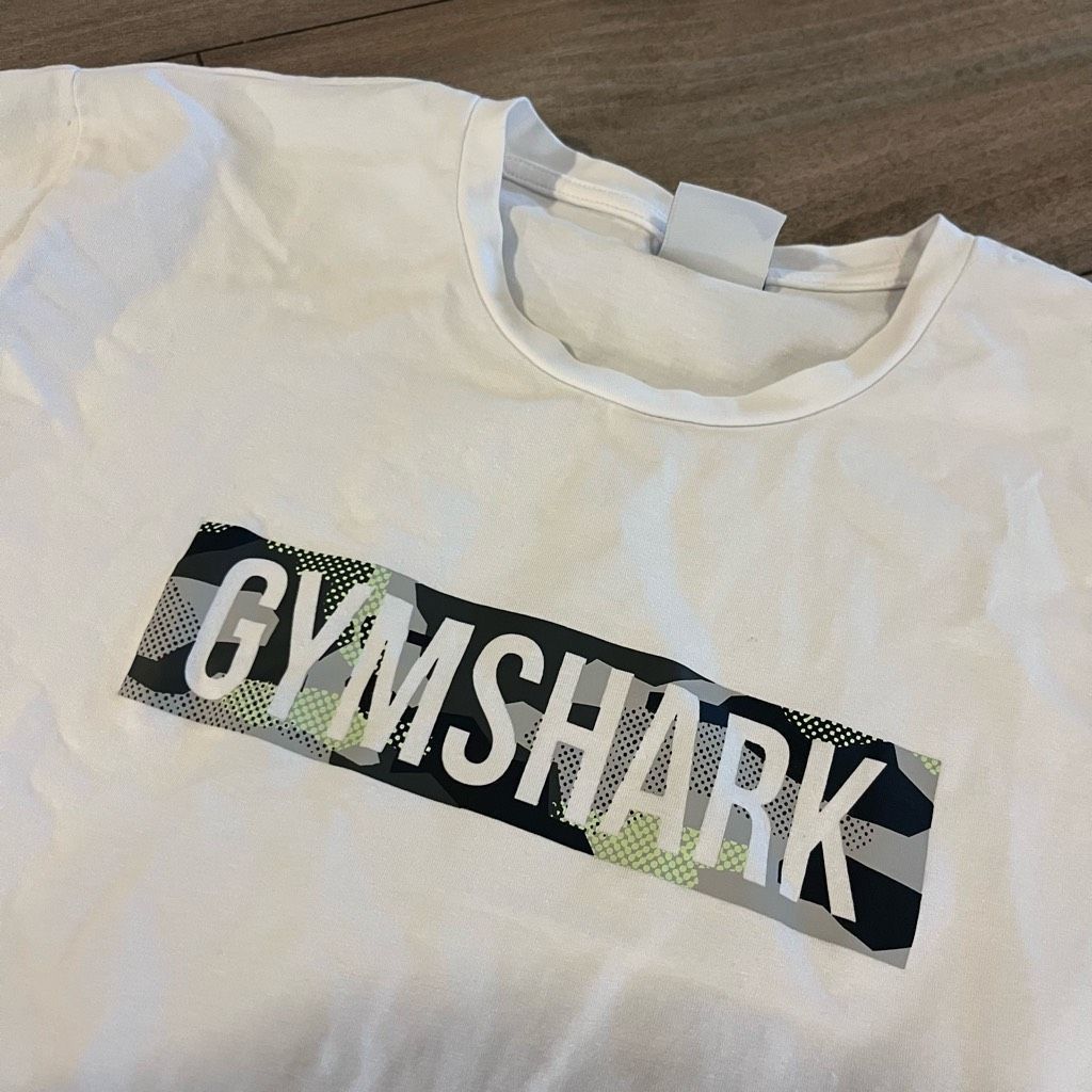 Gymshark GymShark White Athletic Workout TShirt Men Medium Bin D-200 Size US M / EU 48-50 / 2 - 2 Thumbnail