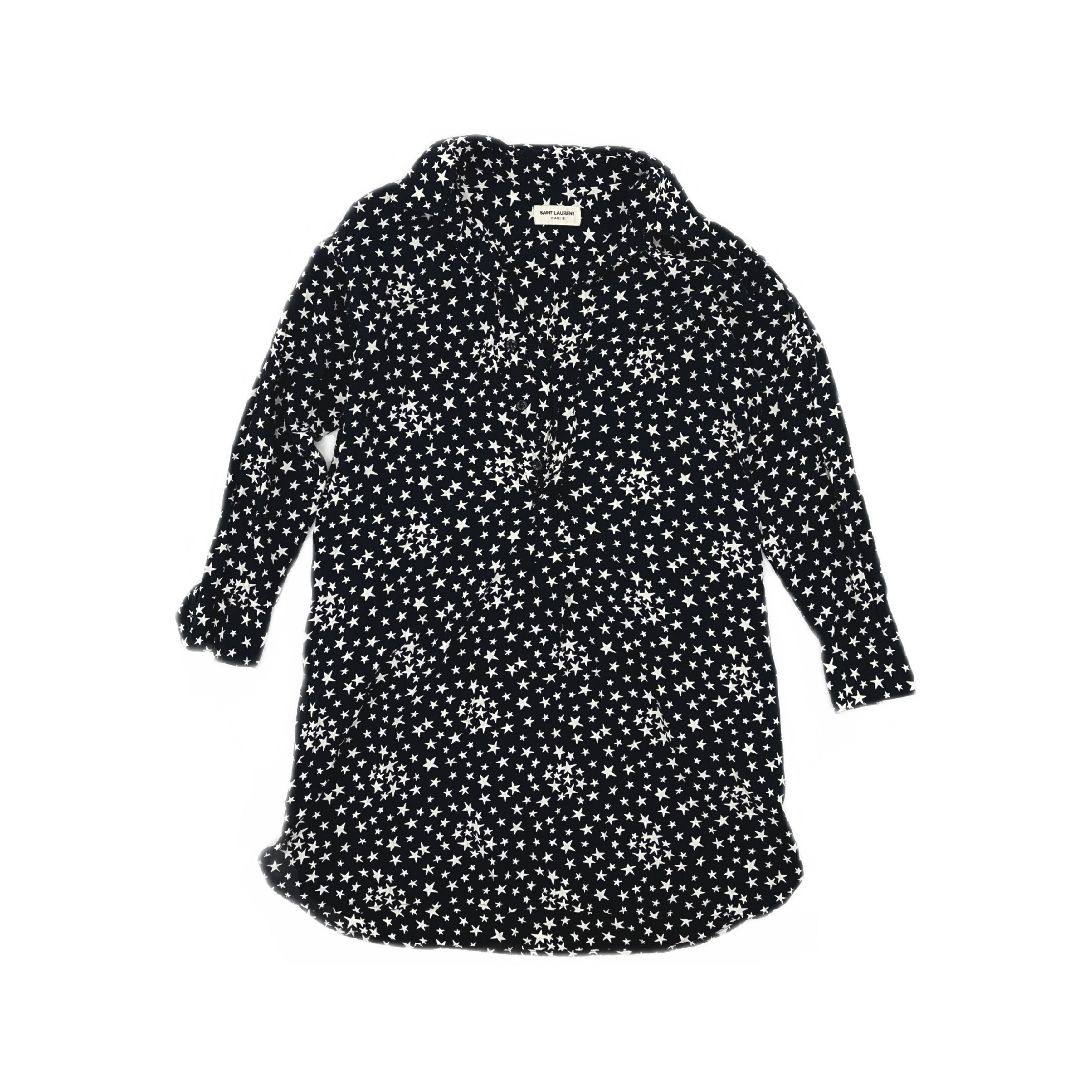 Saint Laurent Paris Saint Laurent Star Print Button Up Shirt Size 36 Size XS / US 0-2 / IT 36-38 - 1 Thumbnail