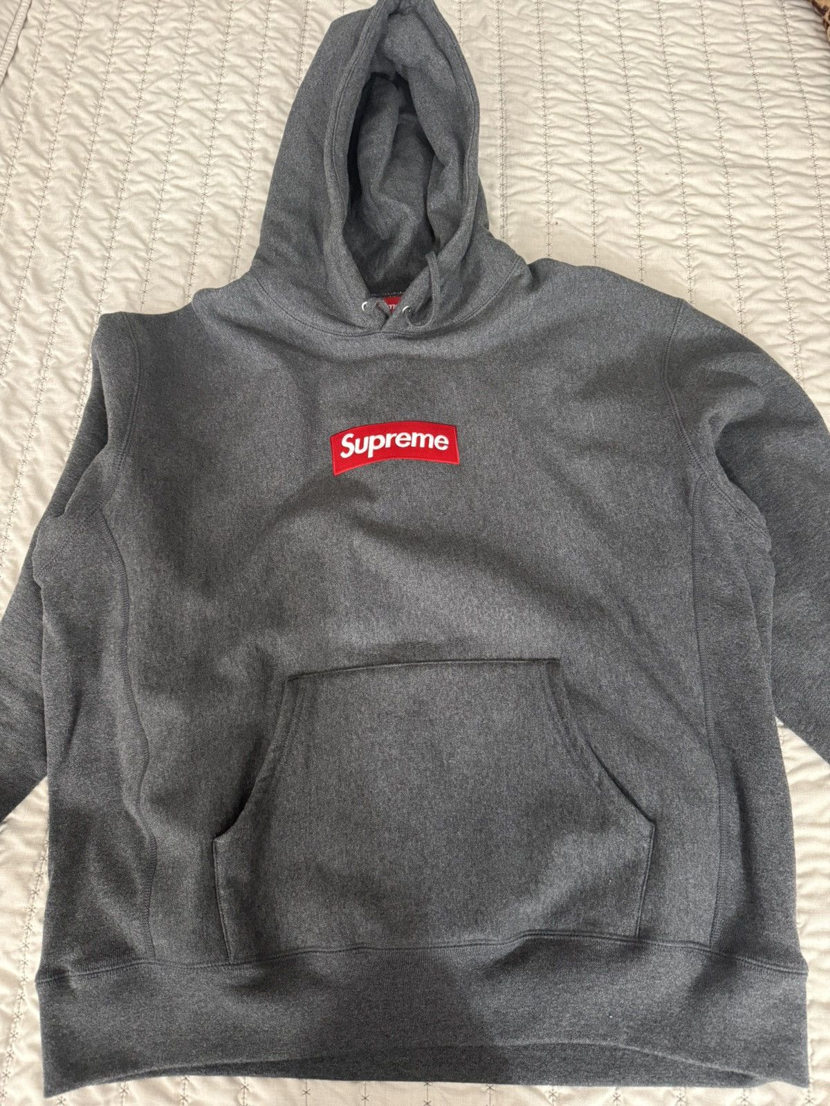 Supreme box logo hoodie 2021 - Charcoal size xl