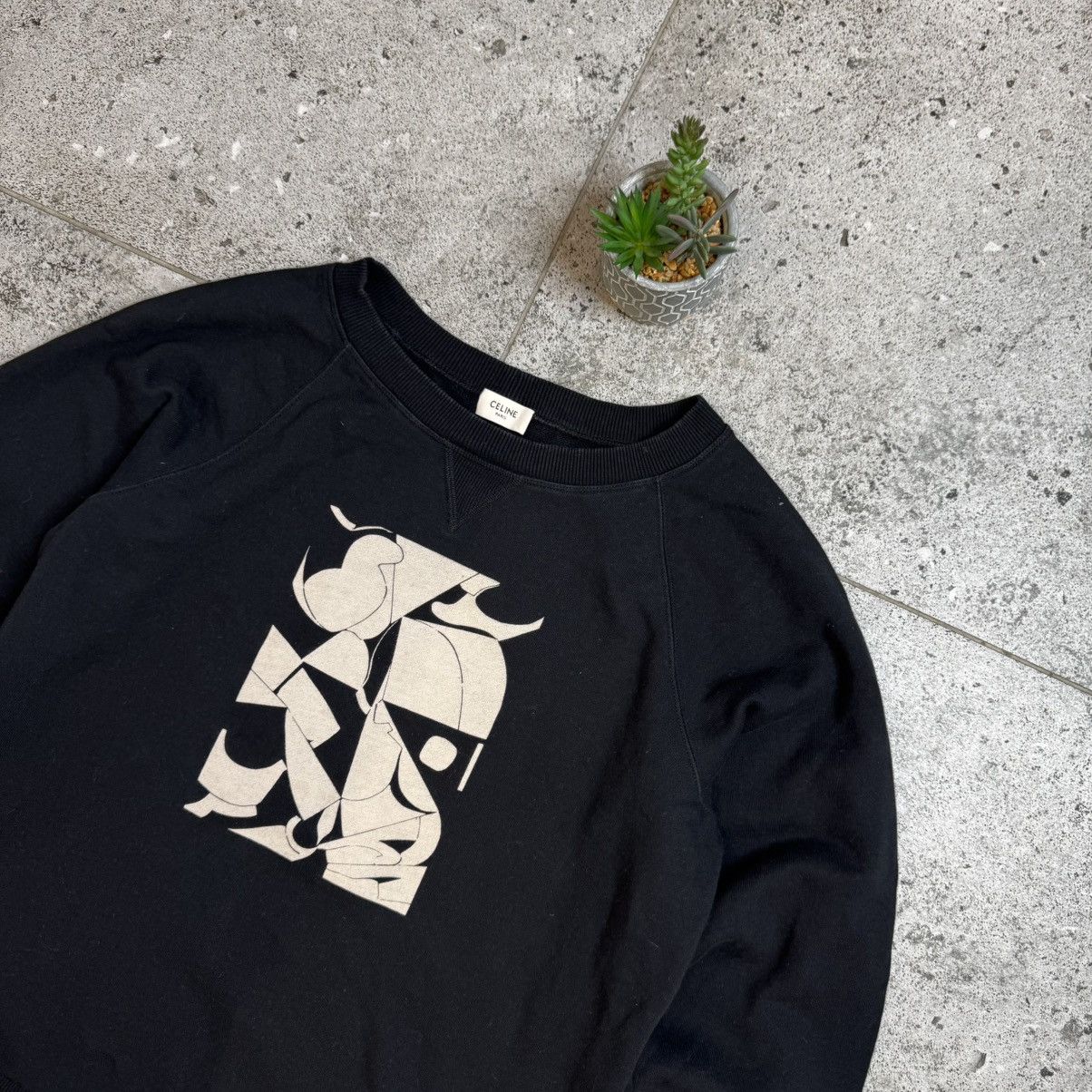 Celine Celine × Shawn Kurunery 19AW Archive Black Sweatshirt Rare Size US L / EU 52-54 / 3 - 2 Thumbnail