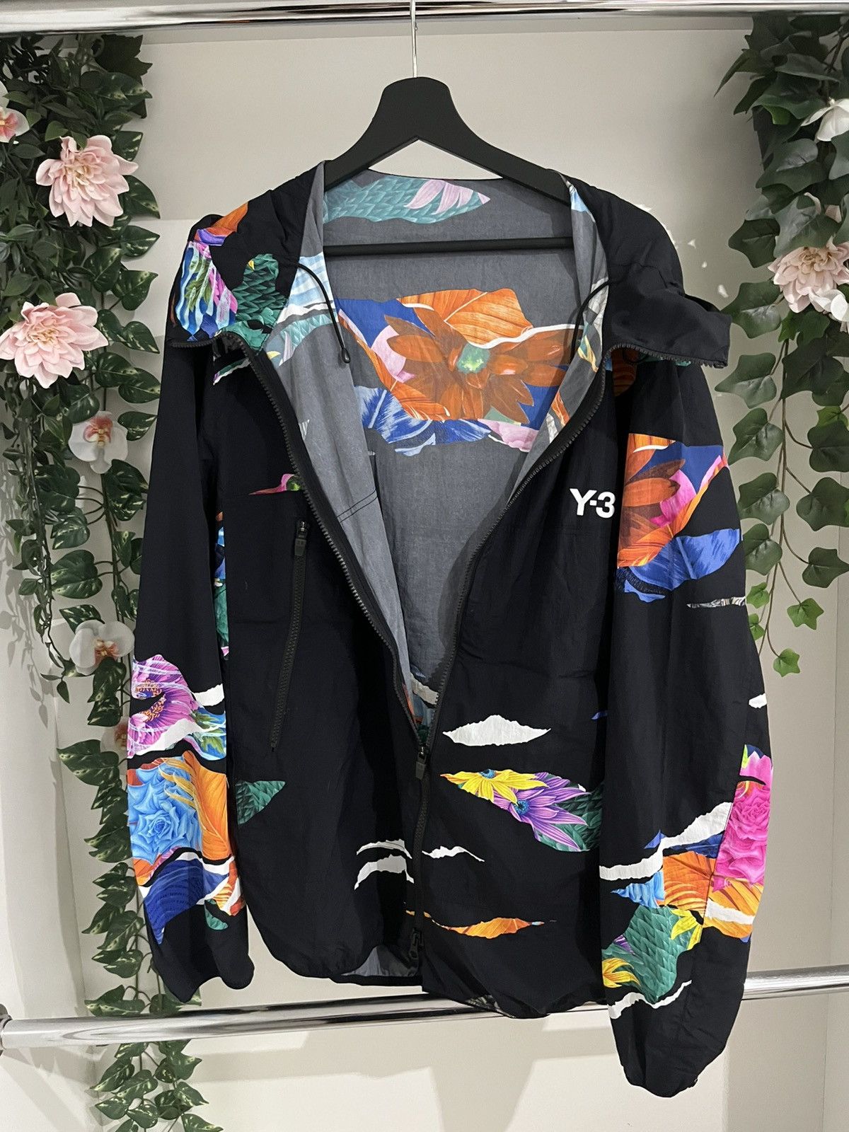 Yohji Yamamoto Y-3 by Yohji Yamamoto Floral Print Windbreaker Jacket Size US L / EU 52-54 / 3 - 2 Thumbnail