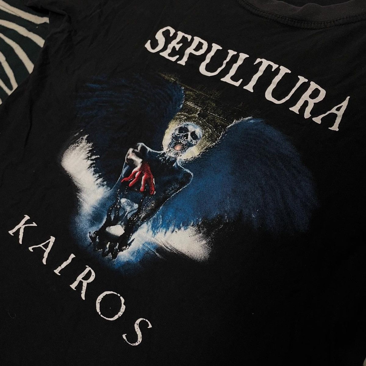 Band Tees × Vintage Vintage Sepultura Kairos Rock Band Tee 90s Rare washed black Size US L / EU 52-54 / 3 - 4 Thumbnail