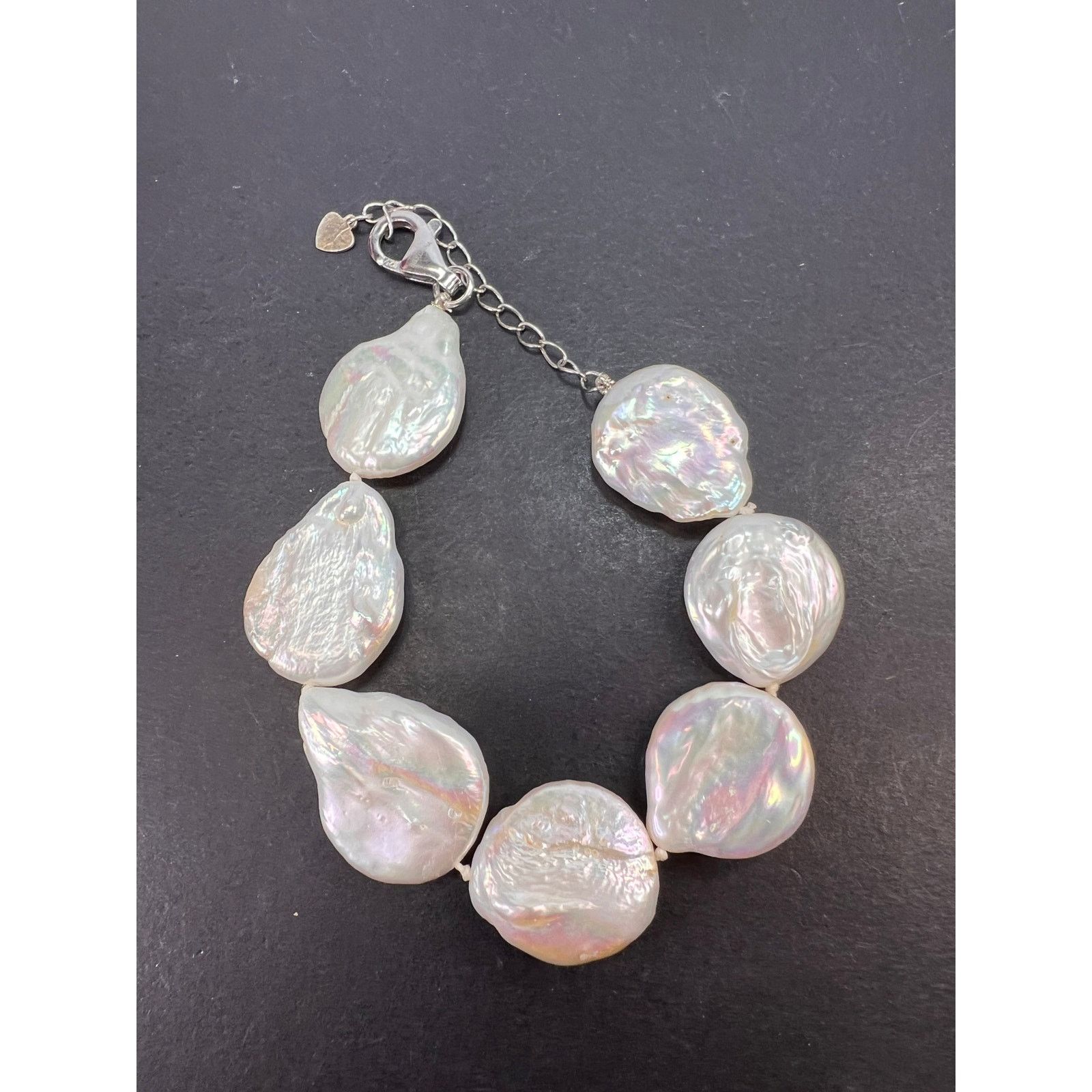 Other Cultured coin pearls bracelet with sterling silver clasp Size ONE SIZE - 2 Thumbnail