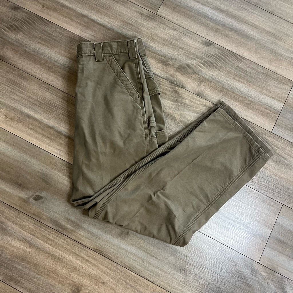 Carhartt Carhartt Dark Khaki Carpenter Cargo Pants Men 33x30 Size US 33 - 1 Thumbnail