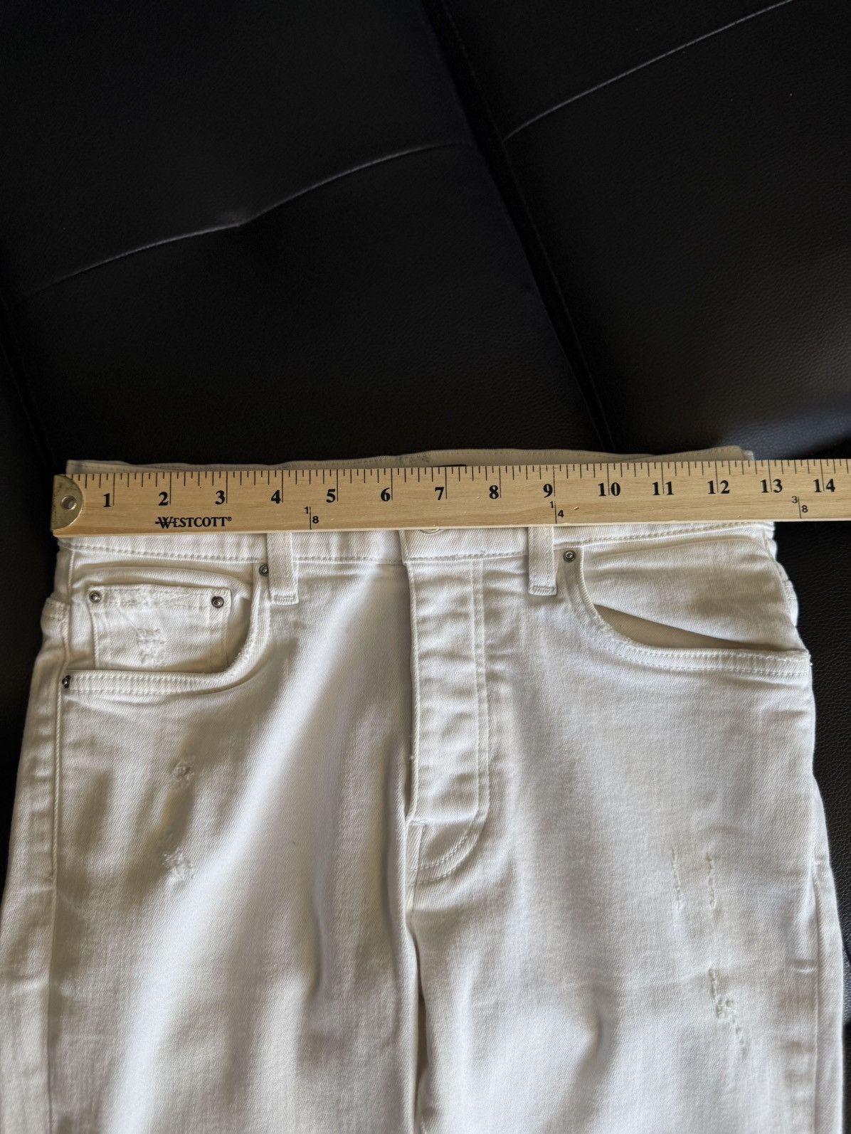 Amiri Amiri Straight Leg White Jeans Size 28 Clean Size US 28 / EU 44 - 20 Thumbnail