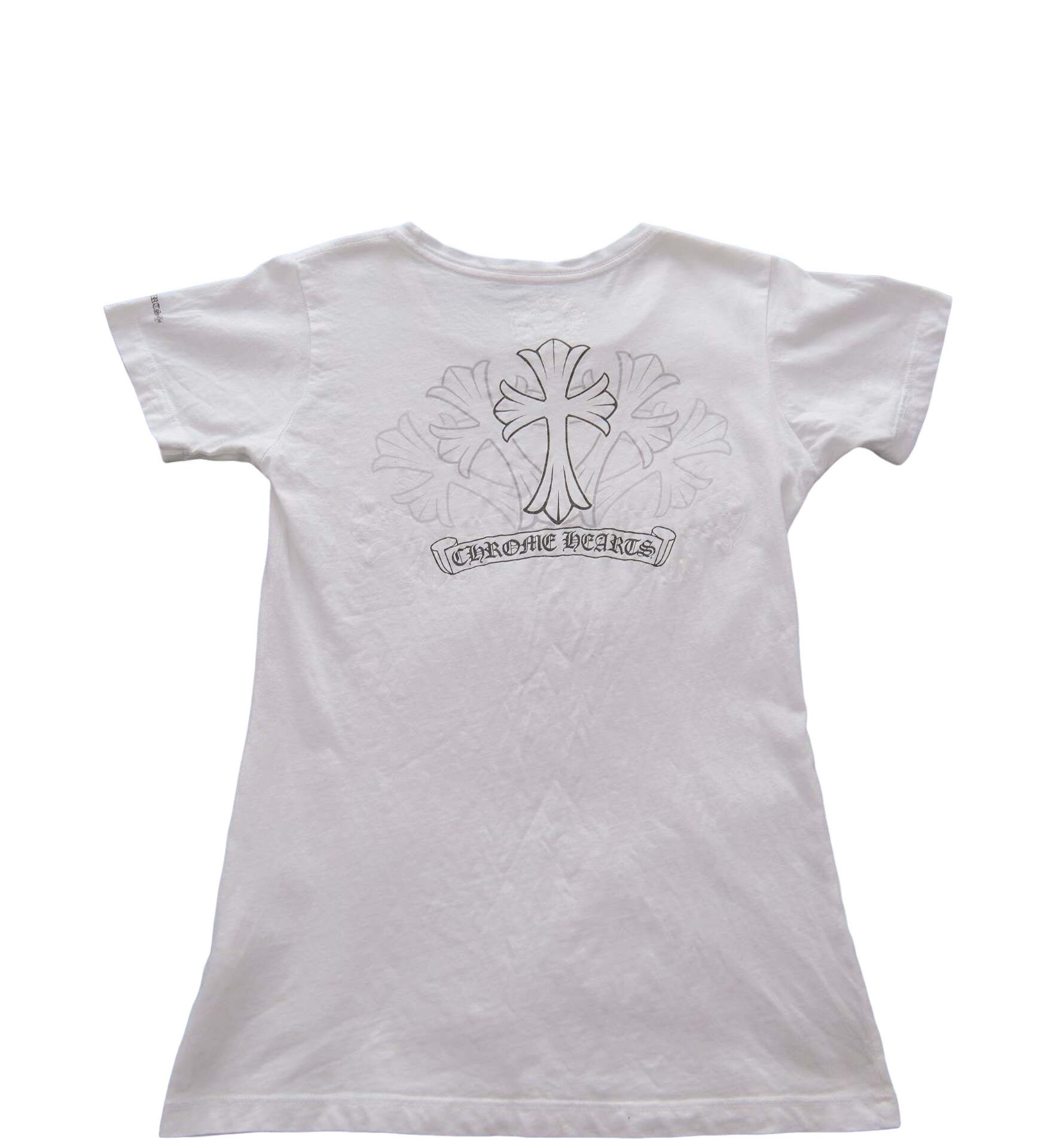 Chrome Hearts ホワイト Vネック Tシャツ XS Chrome Hearts Chrome Heart V-Neck Tshirt | Grailed