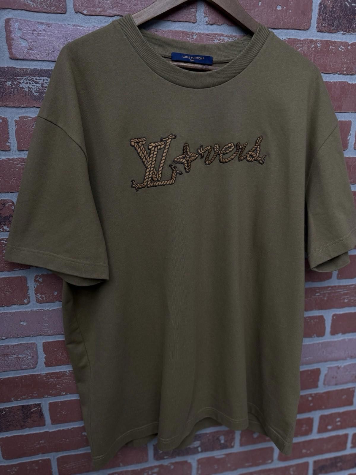 Louis Vuitton LOUIS VUITTON T-Shirt LV Tee Cotton Brown “Lovers” XXL Rare Size US XXL / EU 58 / 5 - 3 Thumbnail