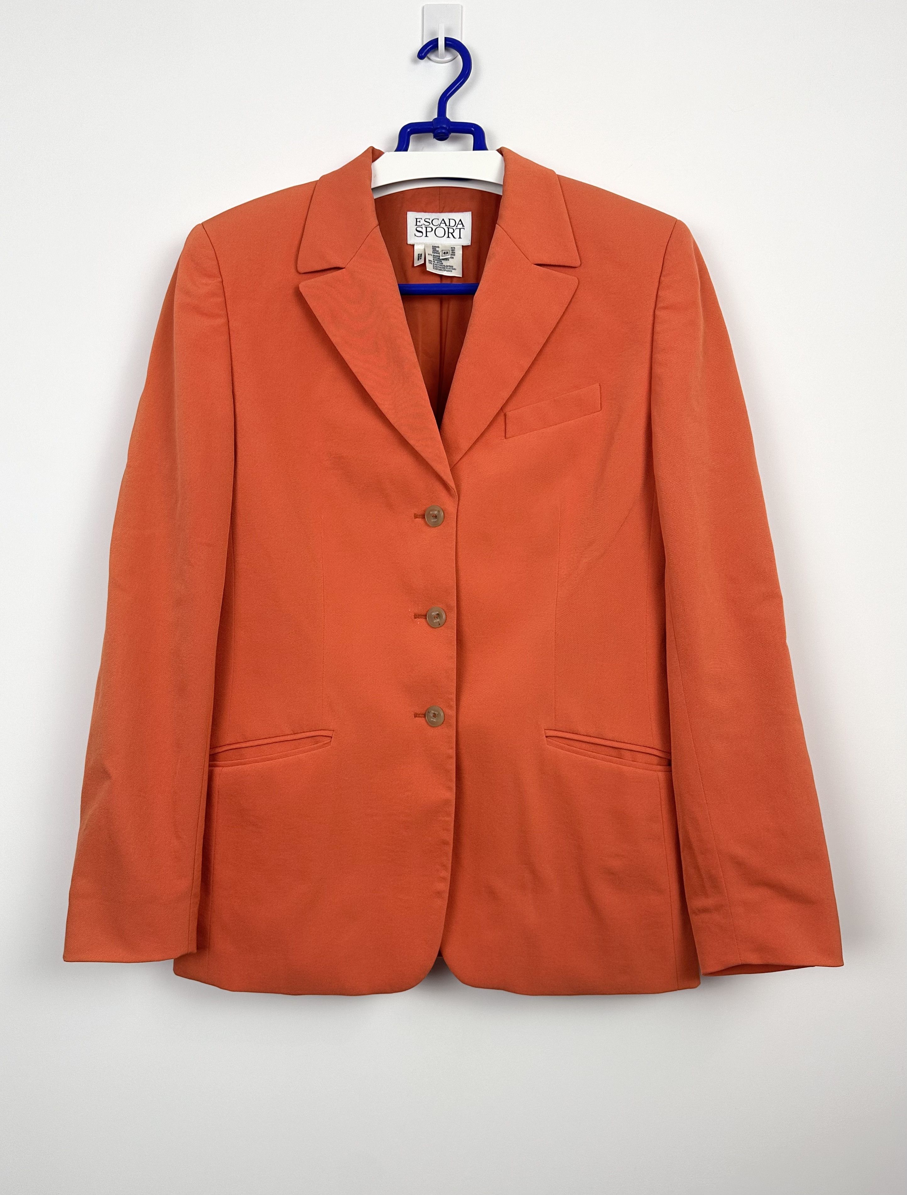 Escada Escada Sport wool blazer jacket orange retro Size M / US 6-8 / IT 42-44 - 1 Thumbnail