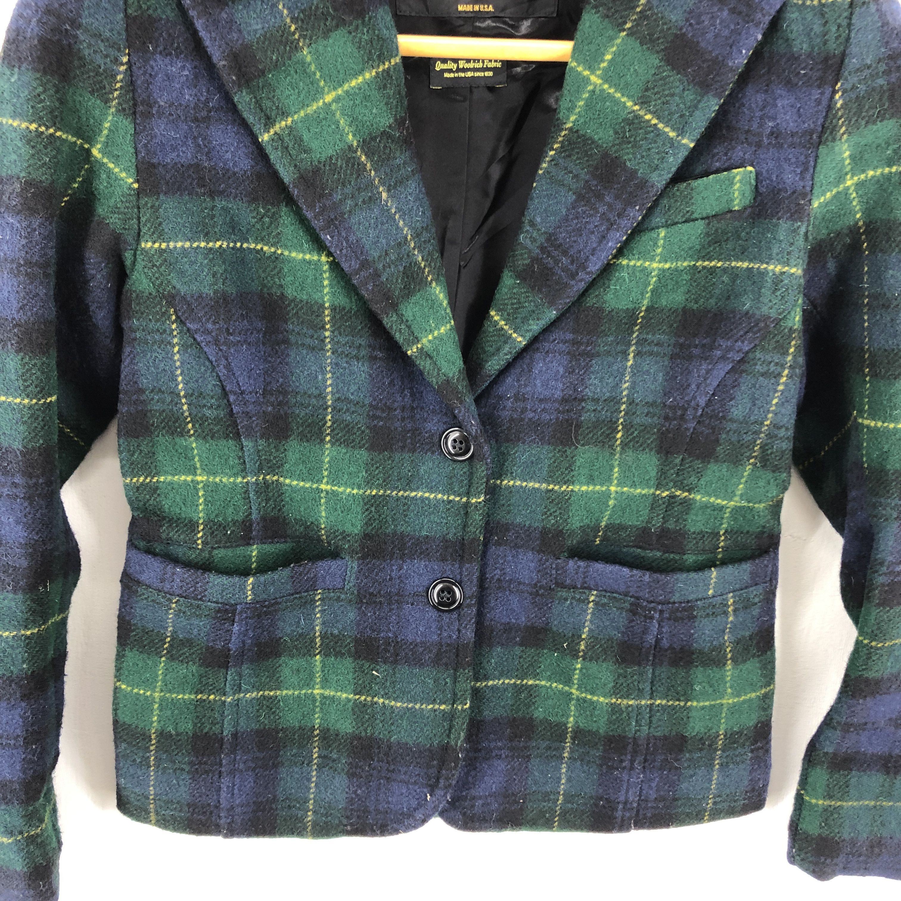 Journal Standard 90s Vintage JOURNAL STANDARD Woolrich Check Peacoat #2027-69 Size XXS / US 00 / IT 34 - 3 Thumbnail