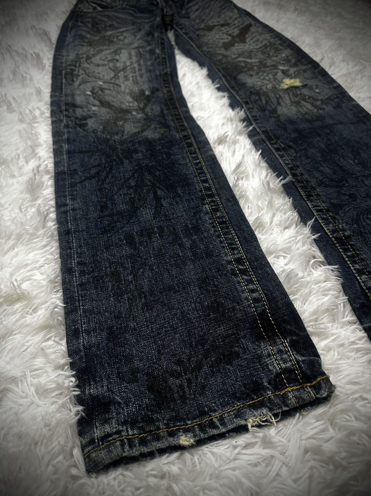 Japanese Brand 💥rare💥 japanese brand urvanation whiskers punk poem jeans Size US 30 / EU 46 - 2 Thumbnail