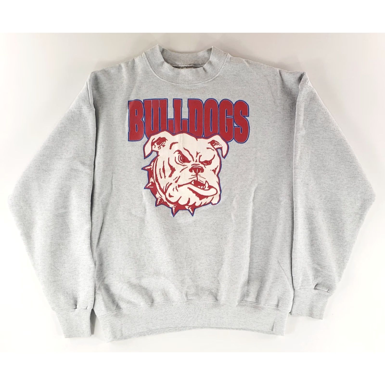 Fruit Of The Loom VINTAGE Fruit of the Loom Heavy VTG 90s Sweatshirt Gray Bulldogs Made USA Mens XL Size US XL / EU 56 / 4 - 2 Thumbnail