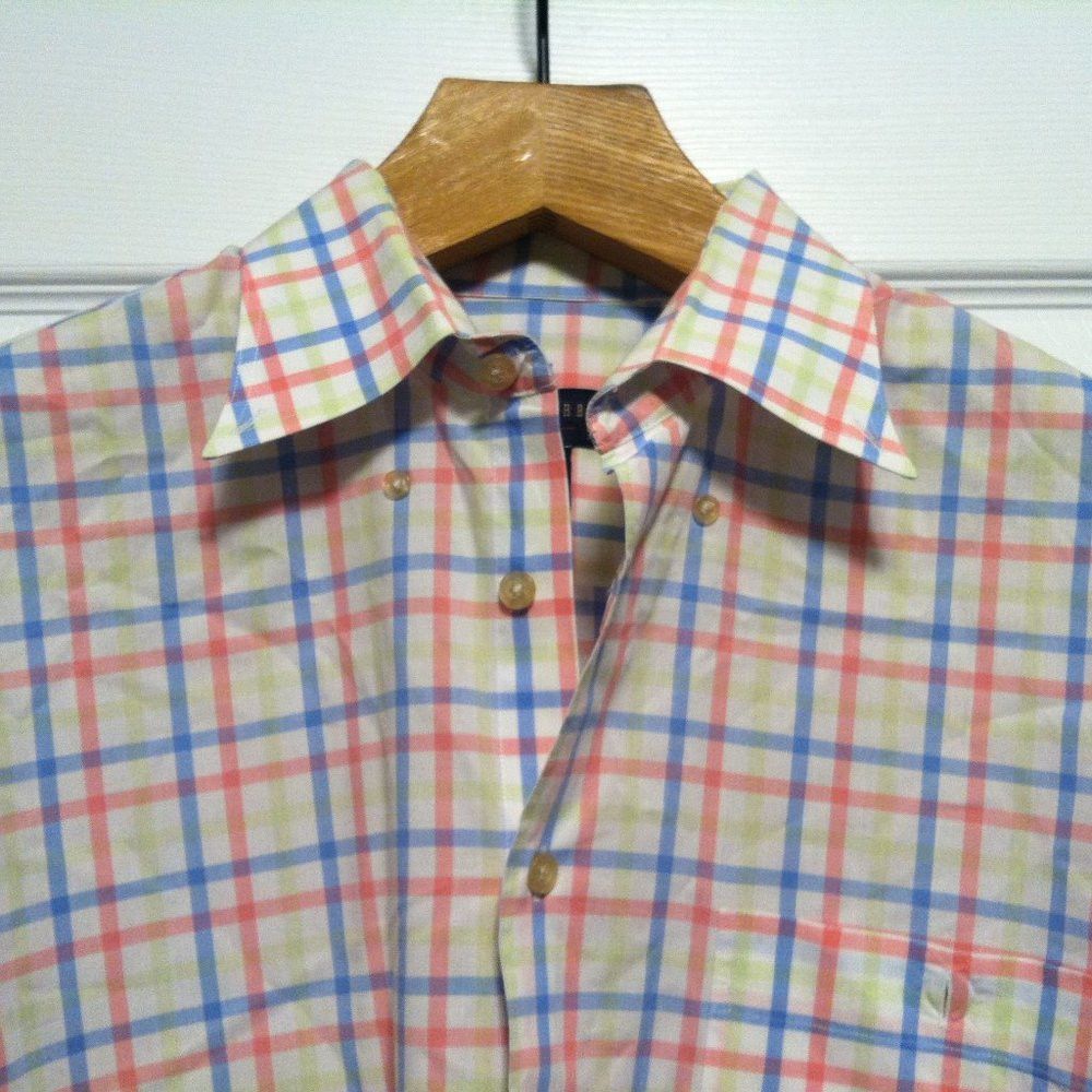 Scott Barber SCOTT BARBER MEN'S 100%COTTON CASUAL SHIRT SIZE: L Size US L / EU 52-54 / 3 - 1 Thumbnail