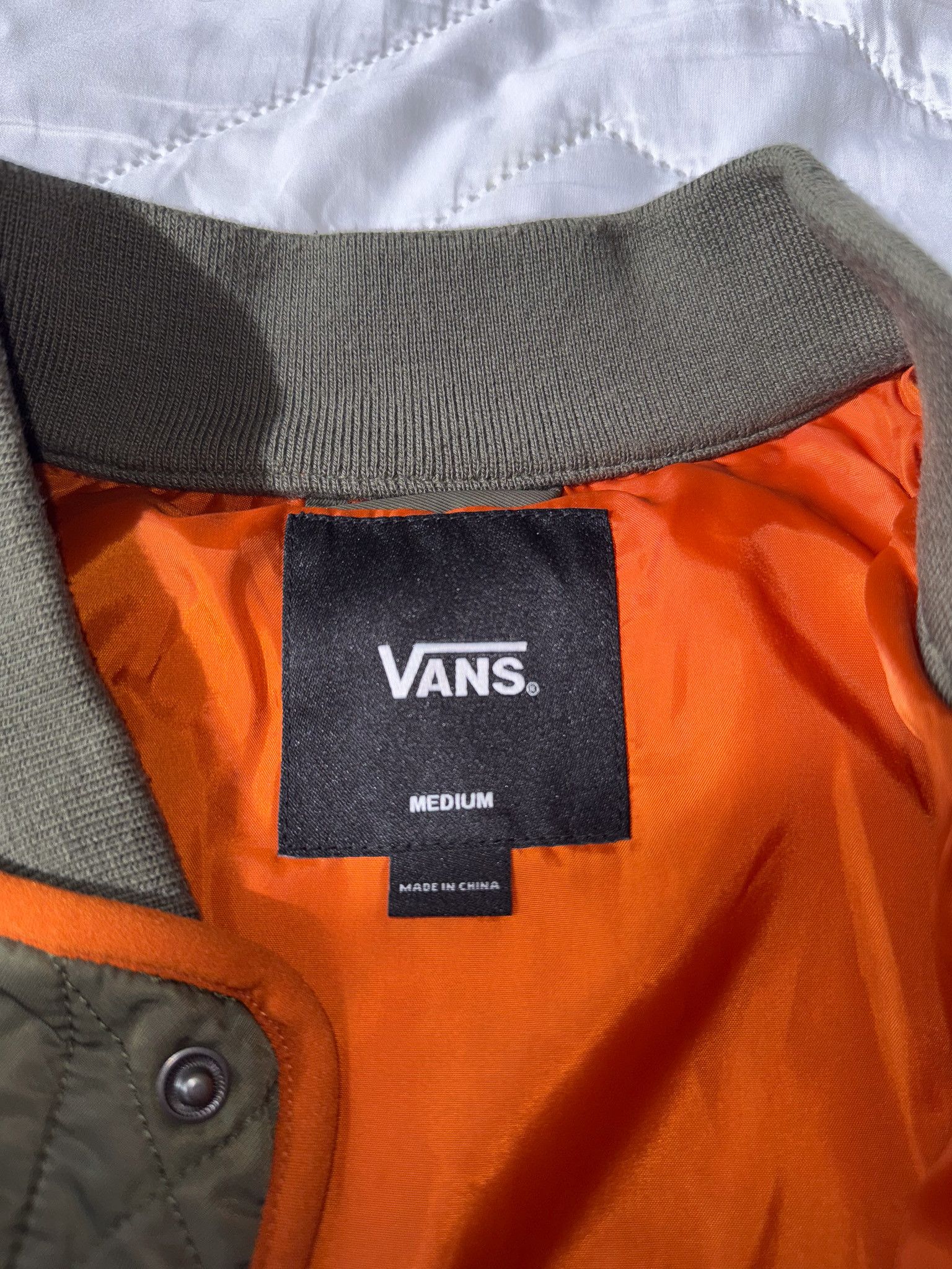 Vans Vans Forest Green Bomber Jacket Size US M / EU 48-50 / 2 - 2 Thumbnail