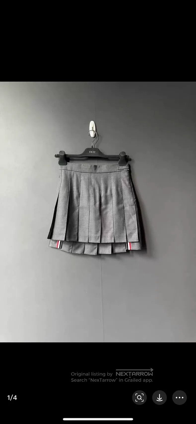 Thom Browne Thom Browne Mid gray pleated skirt Size 24" / US 00 / IT 34 - 1 Thumbnail