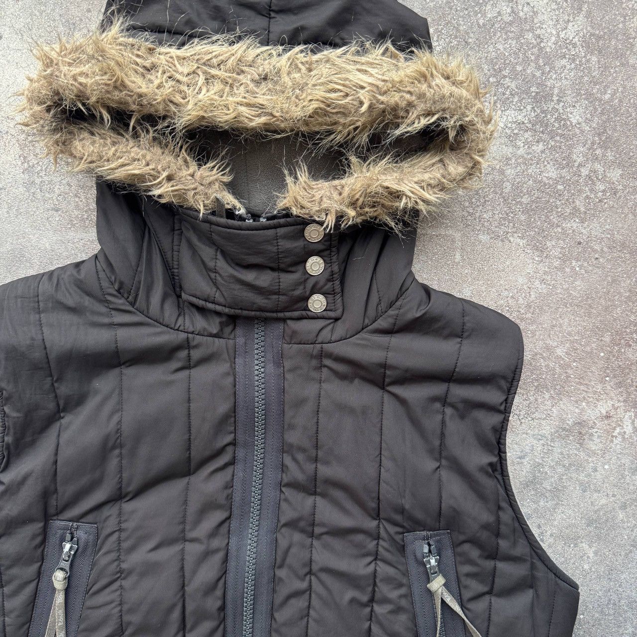Bench Bench Vintage Gorpcore Y2K Faux Fur Hooded Jacket Size L / US 10 / IT 46 - 9 Thumbnail