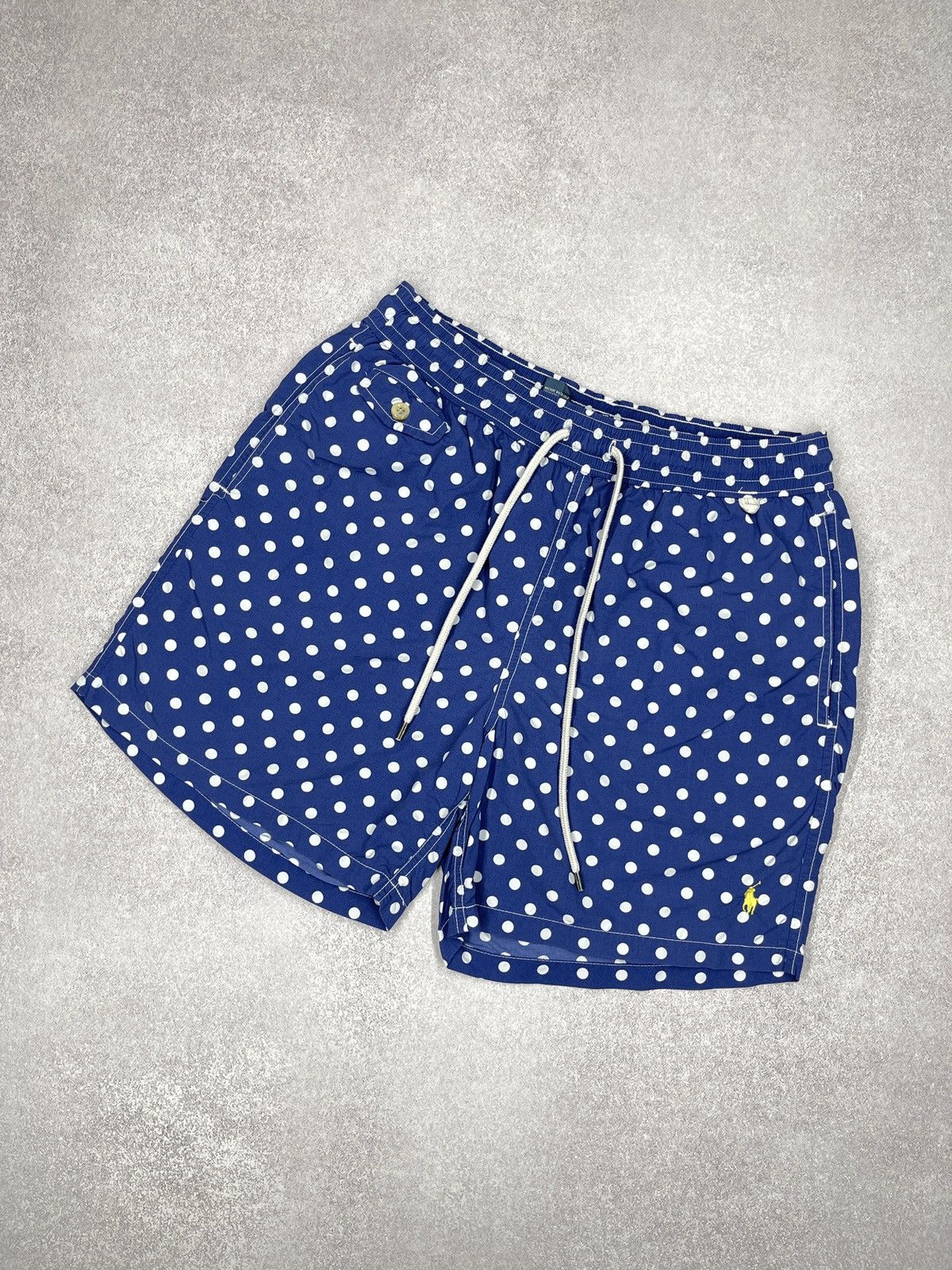 Polo Ralph Lauren Vintage Polo Ralph Lauren Polka dot Shorts Navy Y2K Rugby Size US 32 / EU 48 - 1 Thumbnail
