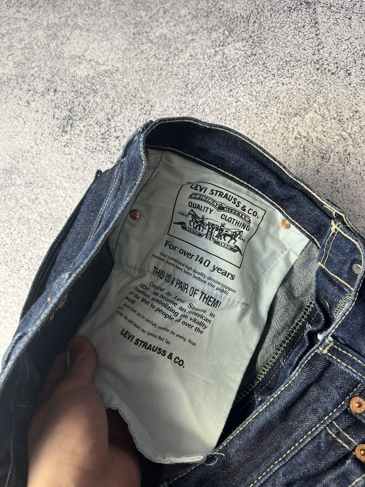Levi's Vintage 90s Levis Blue Wash Style Baggy Jeans Y2K Rare Size US 36 / EU 52 - 10 Thumbnail