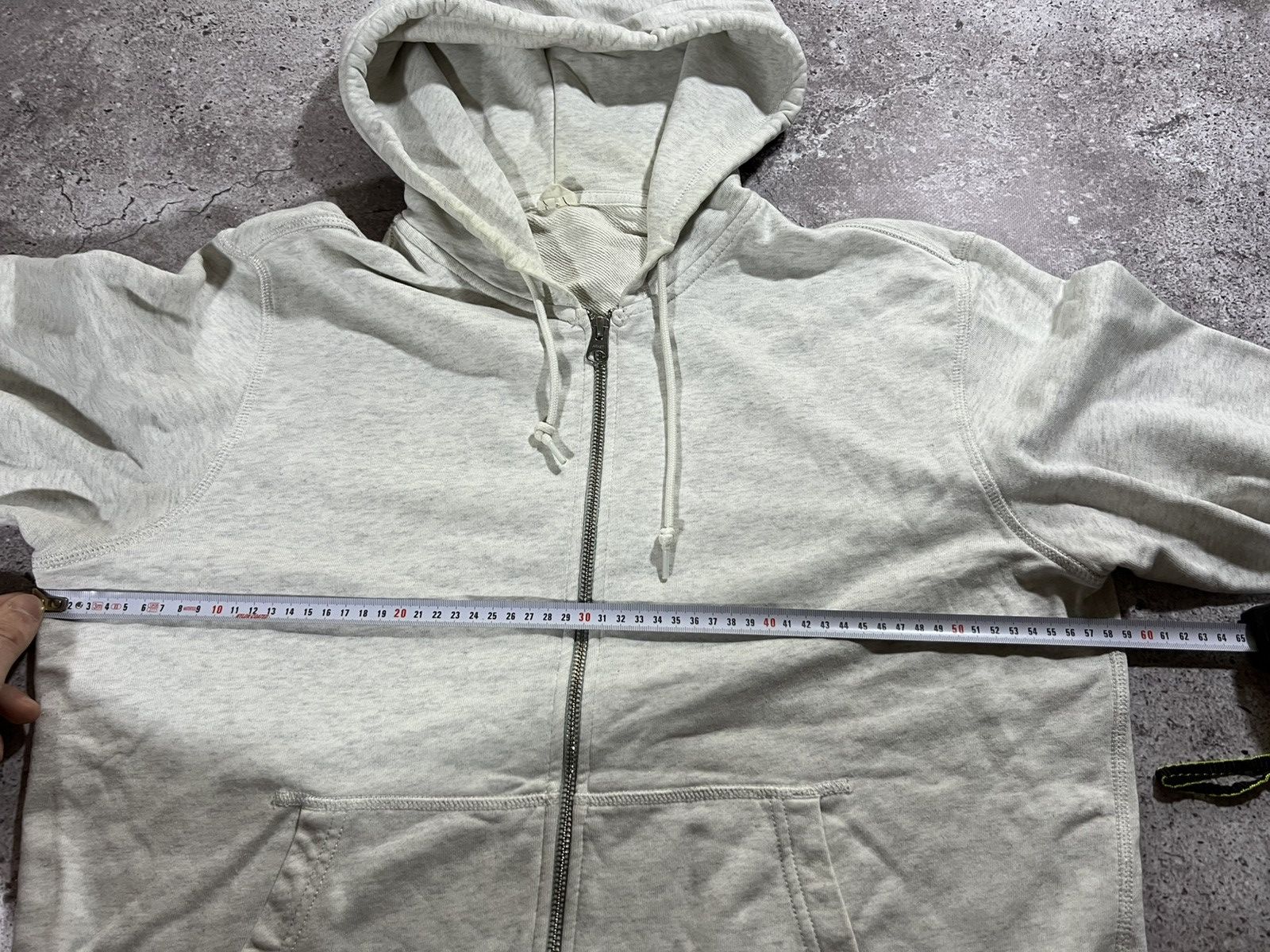 Arket Double Zip Basic hoodie Arket grey/white Cotton Size US L / EU 52-54 / 3 - 9 Thumbnail