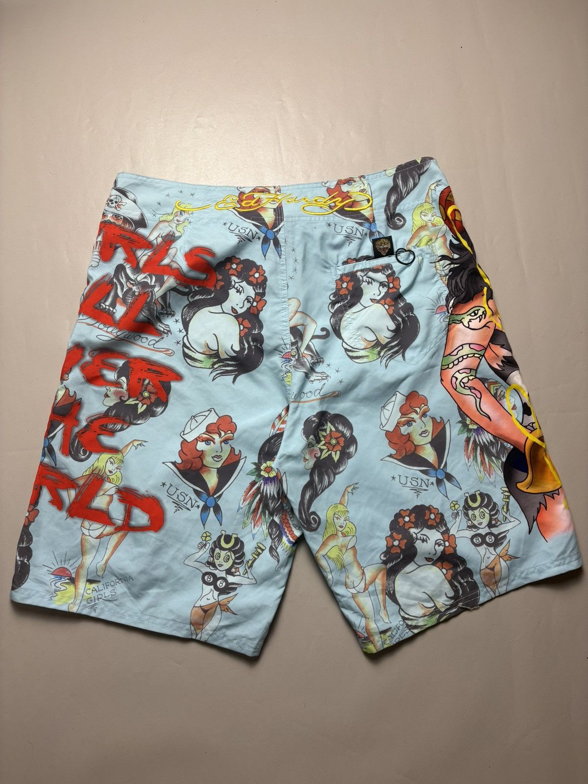 Ed Hardy Ed Hardy Vintage Y2k Monogram Shorts Size US 36 / EU 52 - 12 Thumbnail