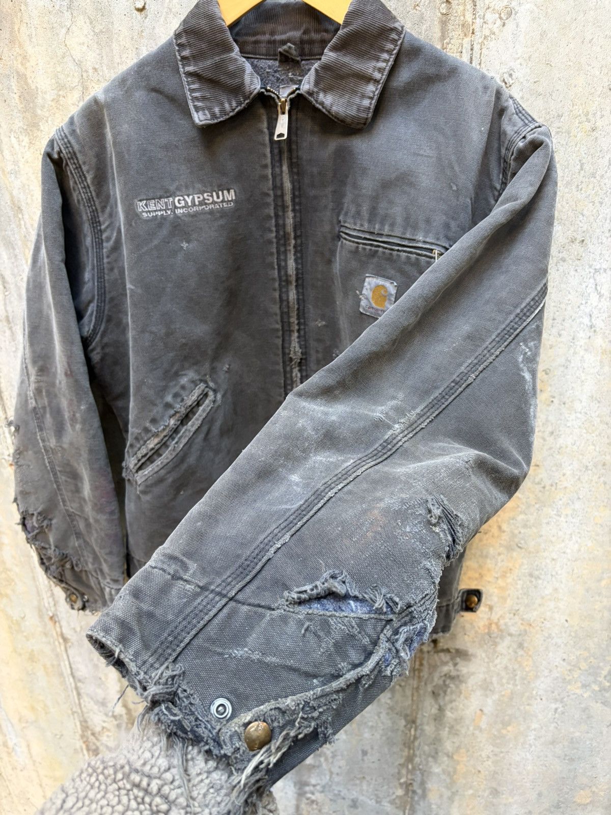 Carhartt Vintage Thrashed 1of1 Carhartt Detroit Jacket Erd Grunge Size US L / EU 52-54 / 3 - 7 Thumbnail
