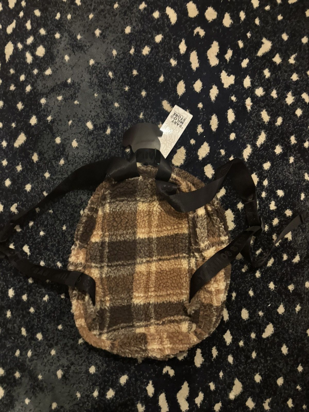 Bape Bape baby milo mini fur check backpack multicolor Size ONE SIZE - 2 Thumbnail