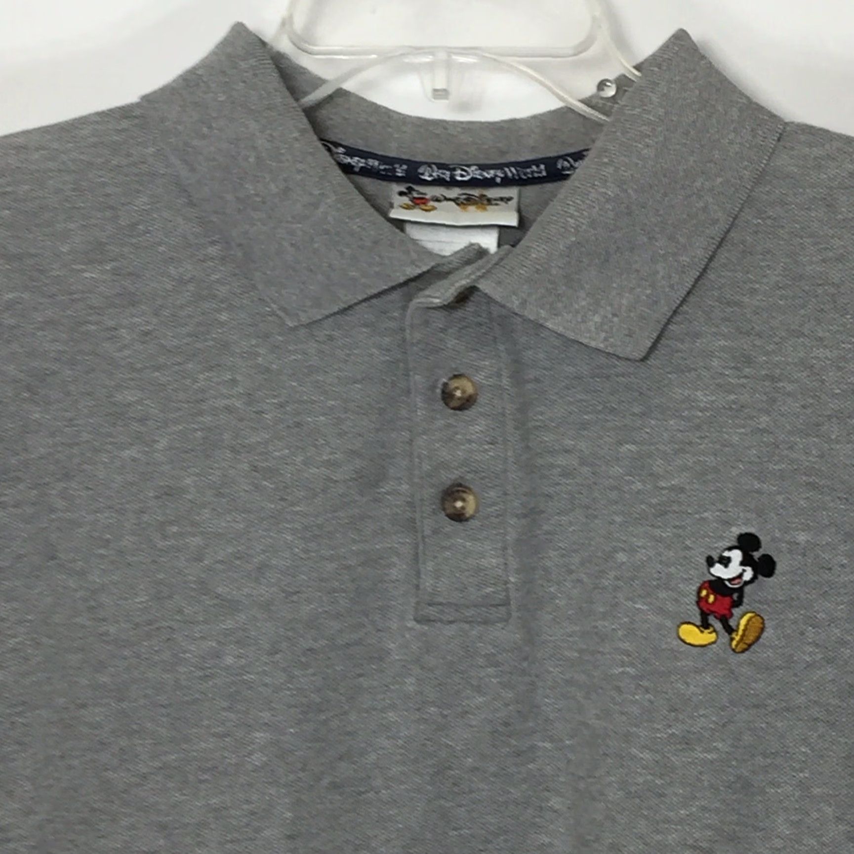 Disney Walt Disney World Polo Shirt Mens Medium Gray Short Sleeve Knit Polo Shirt Mens Gray Knit Short Sleeve Disney World Polo Size US M / EU 48-50 / 2 - 2 Thumbnail