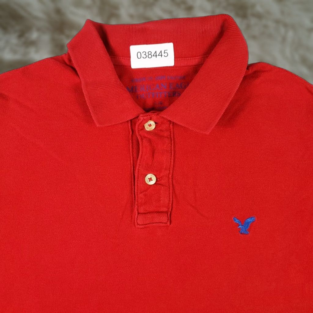 American Eagle Outfitters American Eagle Polo Shirt Mens Large Red Short Sleeve Casual Adult Size US L / EU 52-54 / 3 - 1 Thumbnail