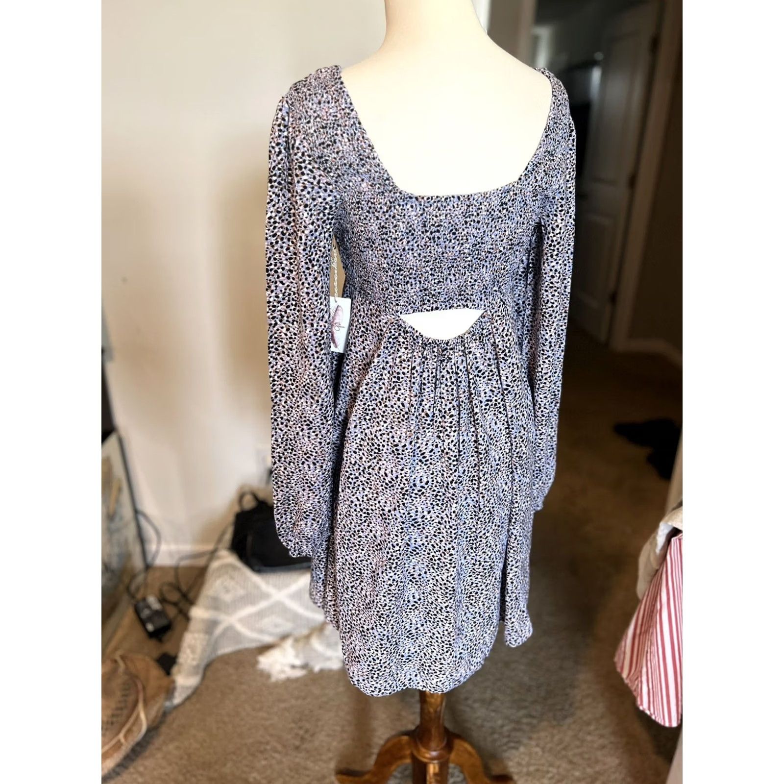 Jessica Simpson Jessica Simpson Dress Sundress Medium M Multicolor Floral Funky Print Knee Length Womens" Size M / US 6-8 / IT 42-44 - 7 Thumbnail
