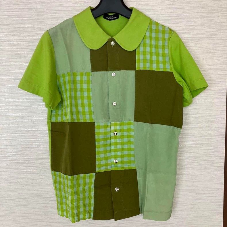 Comme des Garcons COMME des GARCONS Patchwork Short Sleeve Shirt - dmc Size US M / EU 48-50 / 2 - 1 Thumbnail