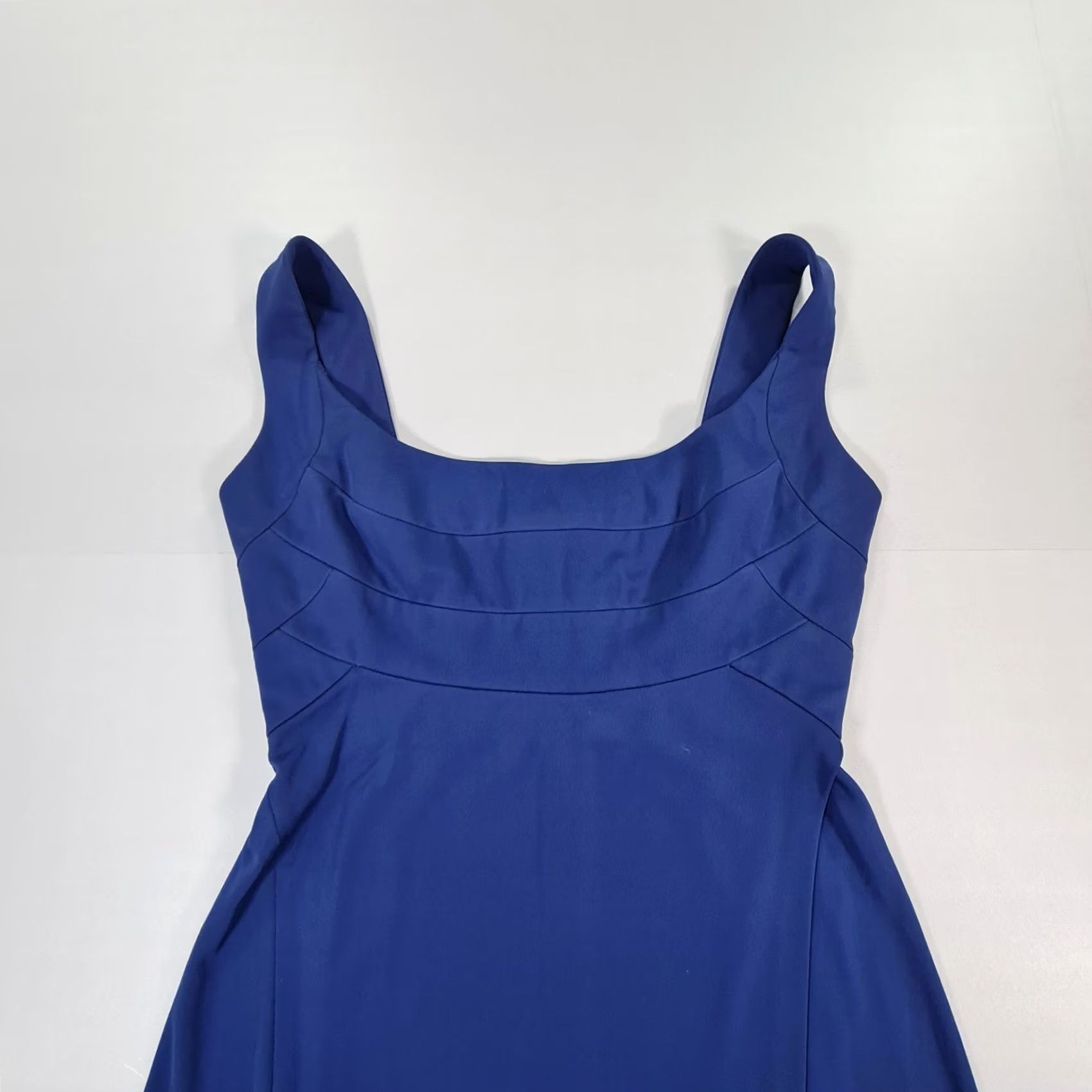 Vintage VINTAGE Herve Leger Navy Blue Dress Short Sleeveless Scoop Neck Zip 12 UK Designer Womens Size 34" / US 12 / IT 48 - 3 Thumbnail