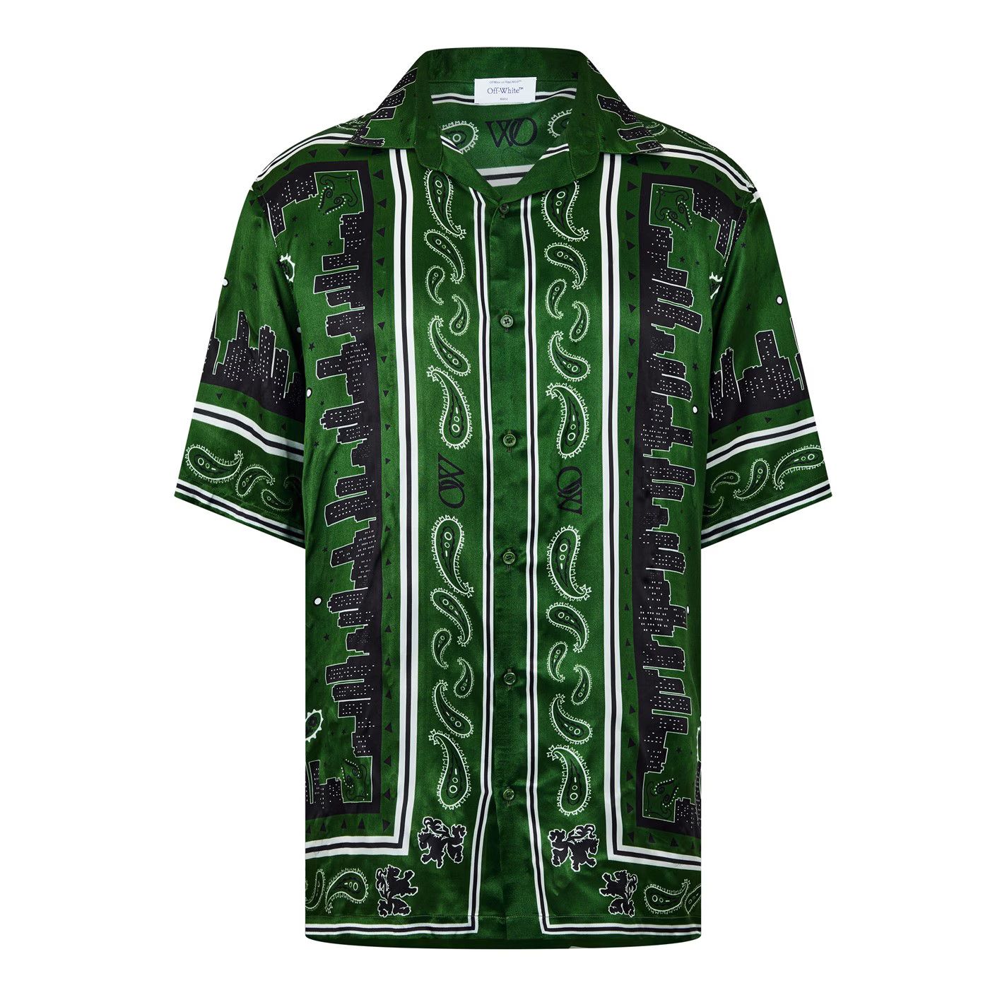 Off-White o1g2r1mq0326 Bandana Relaxed Fit Bowling Shirt in Multicolor Size US S / EU 44-46 / 1 - 1 Thumbnail
