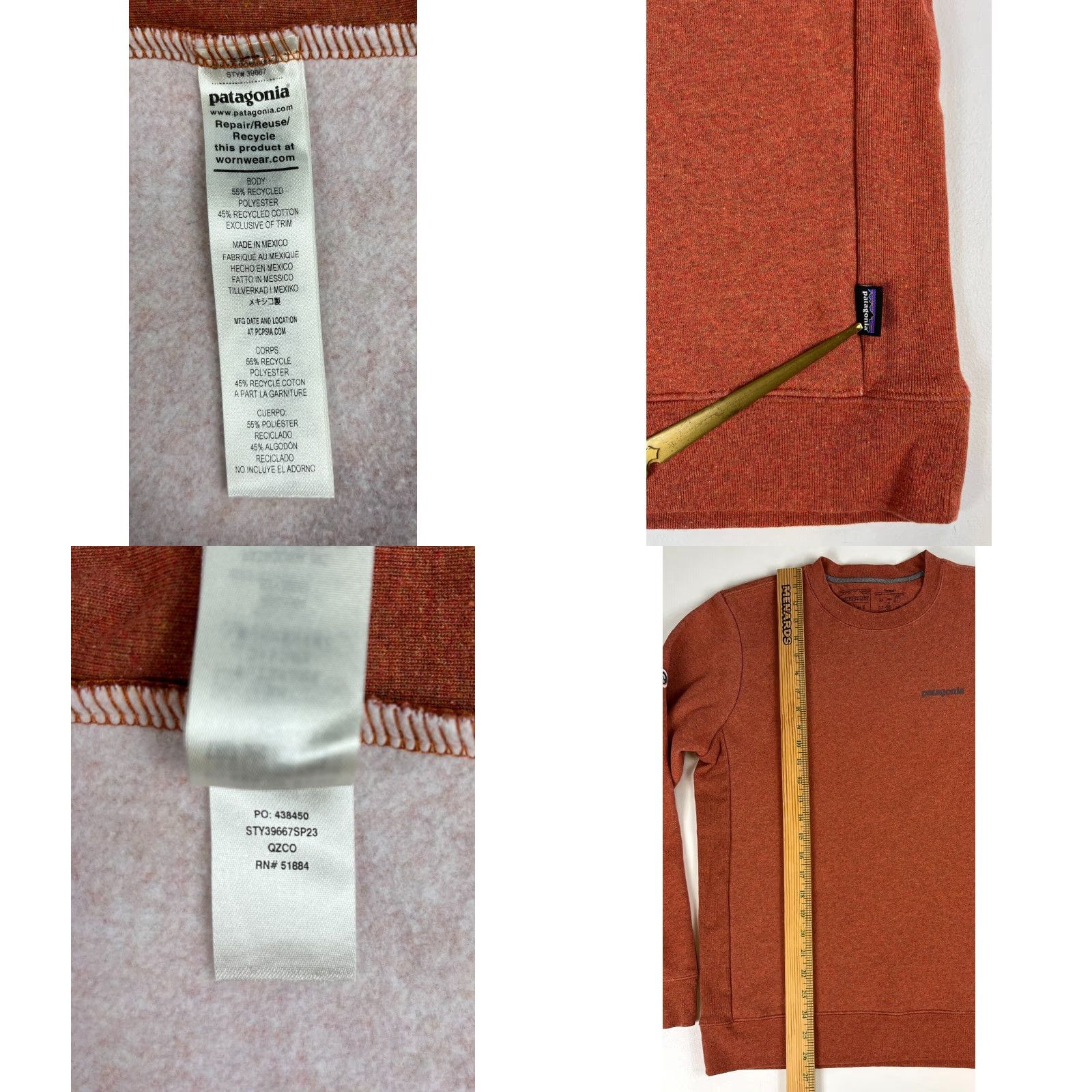Patagonia Patagonia Fitz Roy Bear Uprisal Crew Sweatshirt M Women's, Small Men's | Quartz Coral | Cotton Blend | Pullover Crew Neck | Unisex Adults | Activewear Size M / US 6-8 / IT 42-44 - 8 Thumbnail
