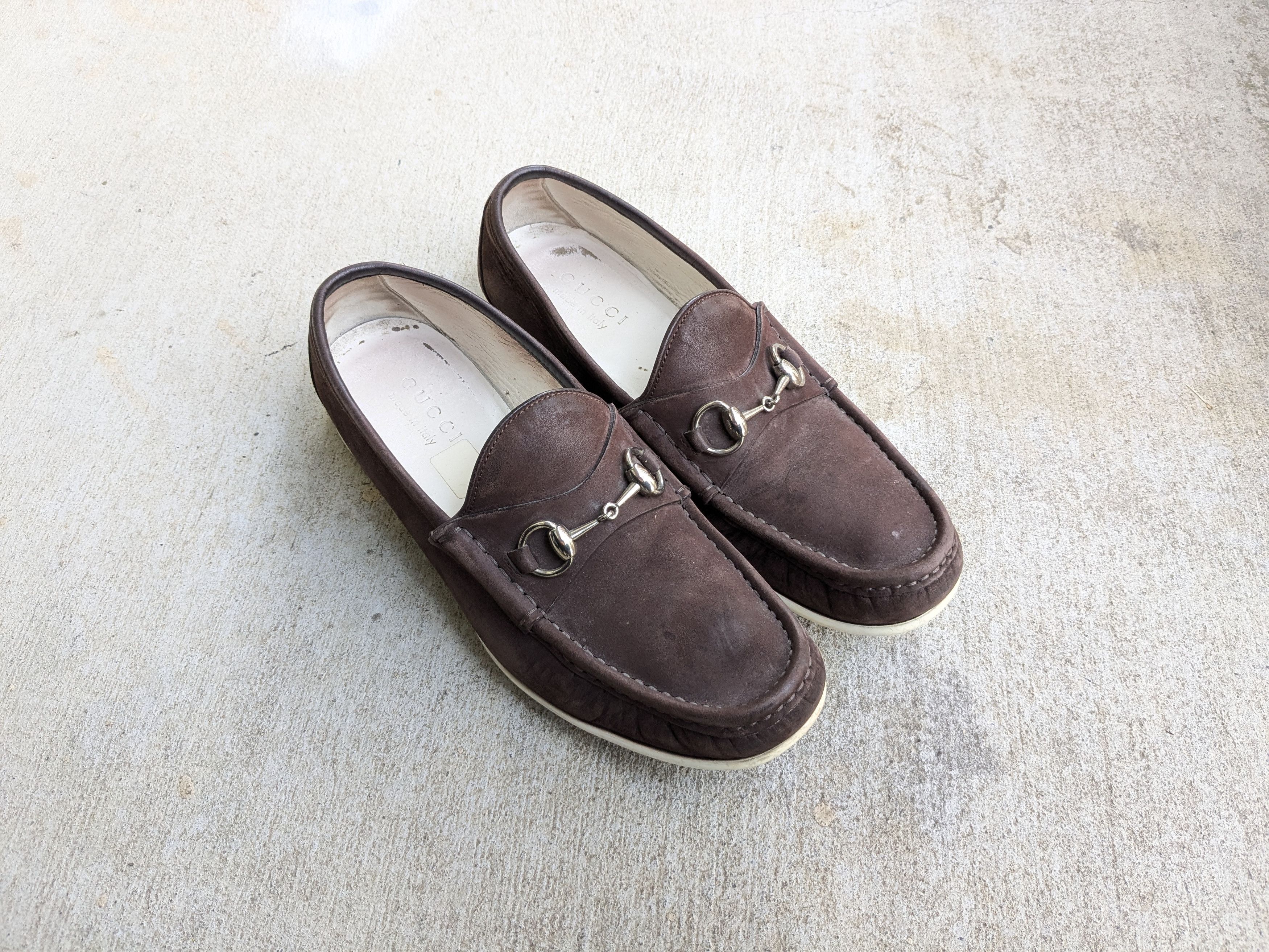 Gucci Gucci Horsebit Loafers Brown Suede 9 Snaffle Bit Boat Size US 9 / EU 42 - 1 Thumbnail