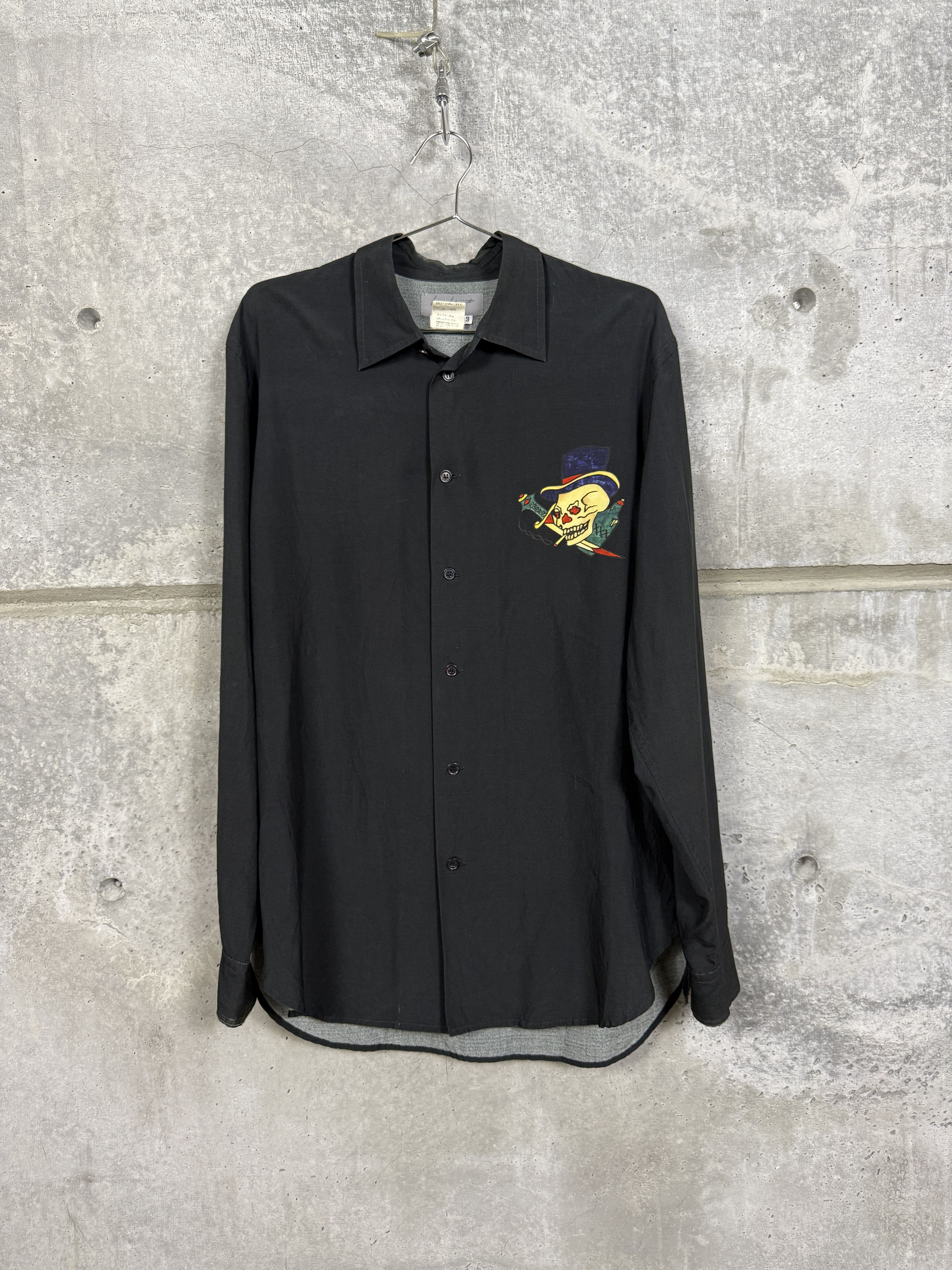 Yohji Yamamoto Yohji Yamamoto 2003 aw Silk Button Up Sailor Tattoo Shirt Size US L / EU 52-54 / 3 - 2 Thumbnail