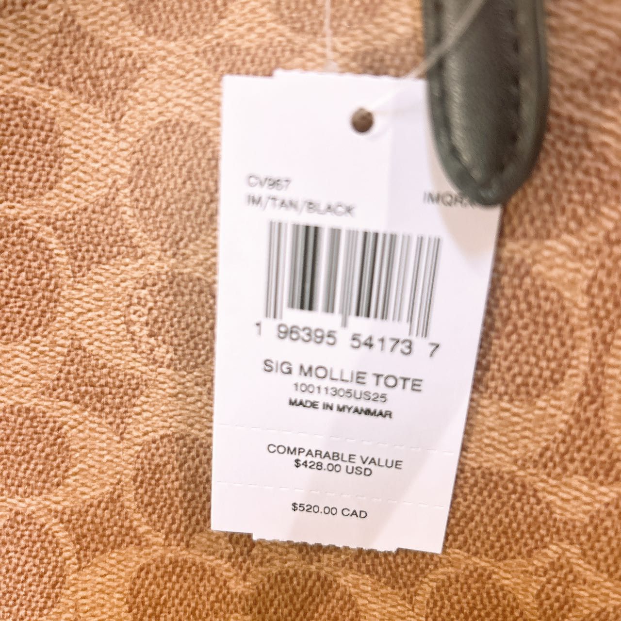 Coach Mollie Tote Bag In Signature Canvas CV967 Size ONE SIZE - 3 Thumbnail