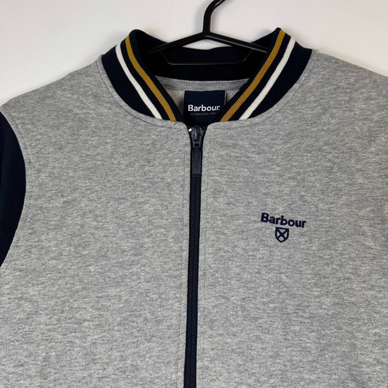 Barbour NEW Barbour Lewis Zip Jacket Grey Navy Boys Size XL 12-13Y Size US XXS / EU 40 - 2 Thumbnail