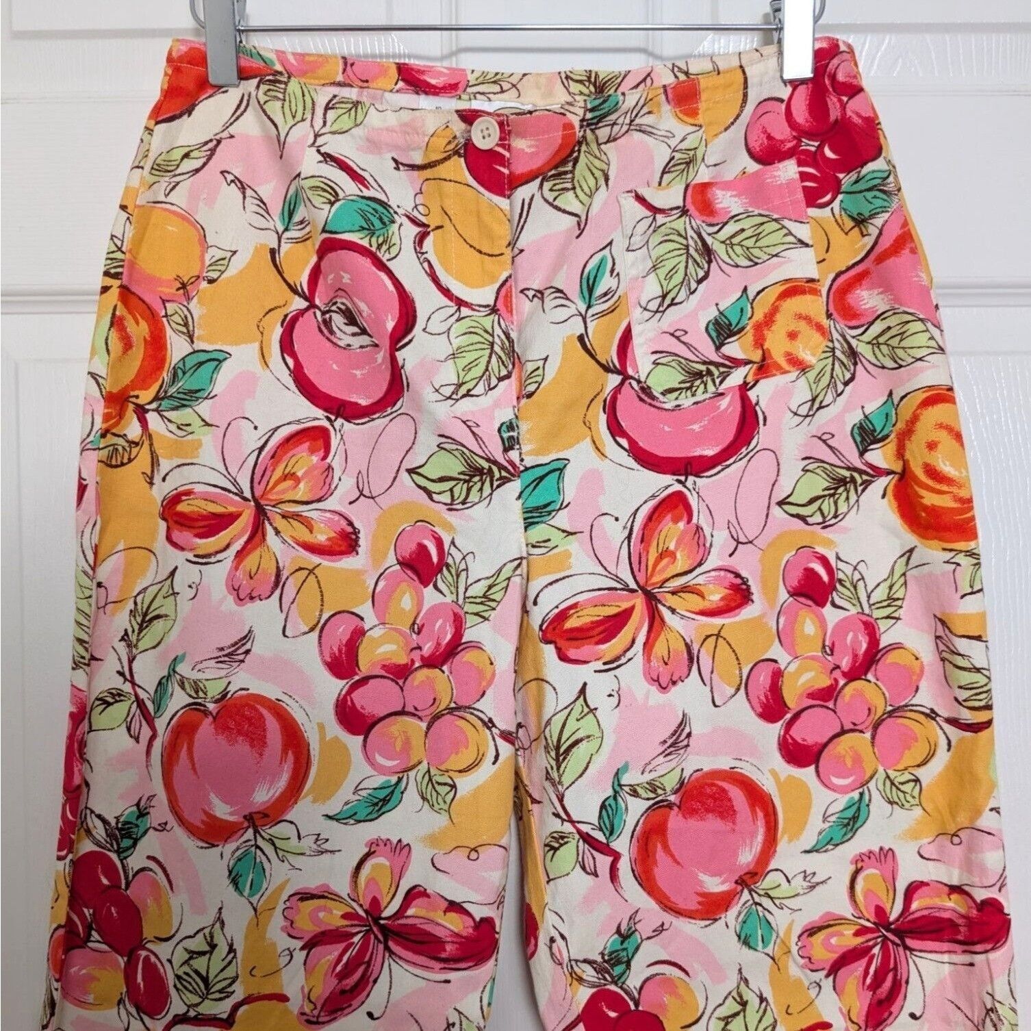 Talbots Talbots Fruit Pants Womens Size 10 Pink Butterfly 90s Size 32" / US 10 / IT 46 - 2 Thumbnail