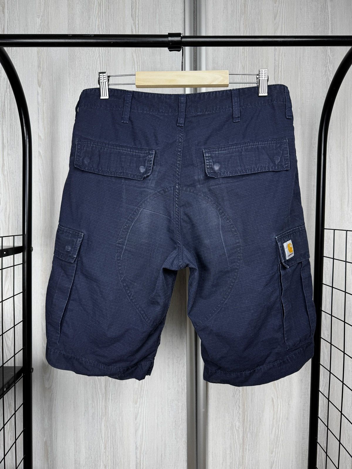 Carhartt Wip Carhartt WIP Dark Blue Regular Cargo Shorts Size US 31 - 6 Thumbnail