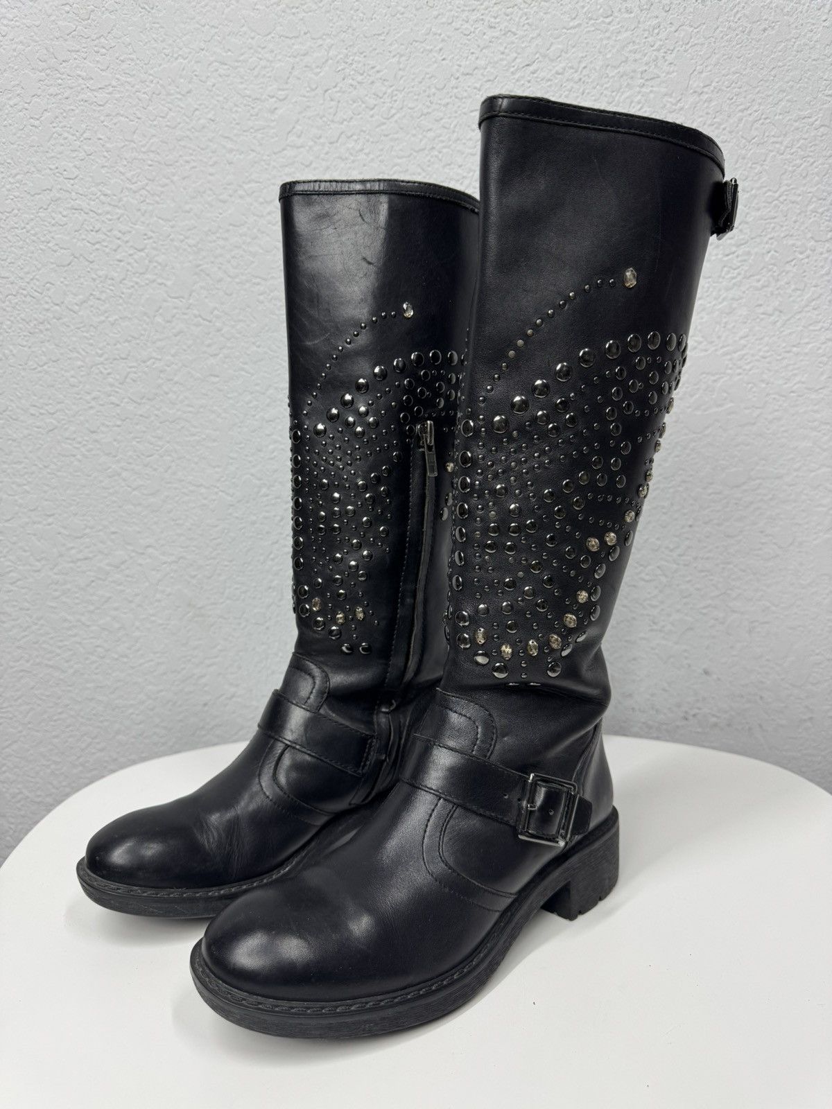 ASH Vintage Leather High Heel Boots Avantgarde Gothic Y2K Guidi Size US 6 / IT 36 - 1 Thumbnail