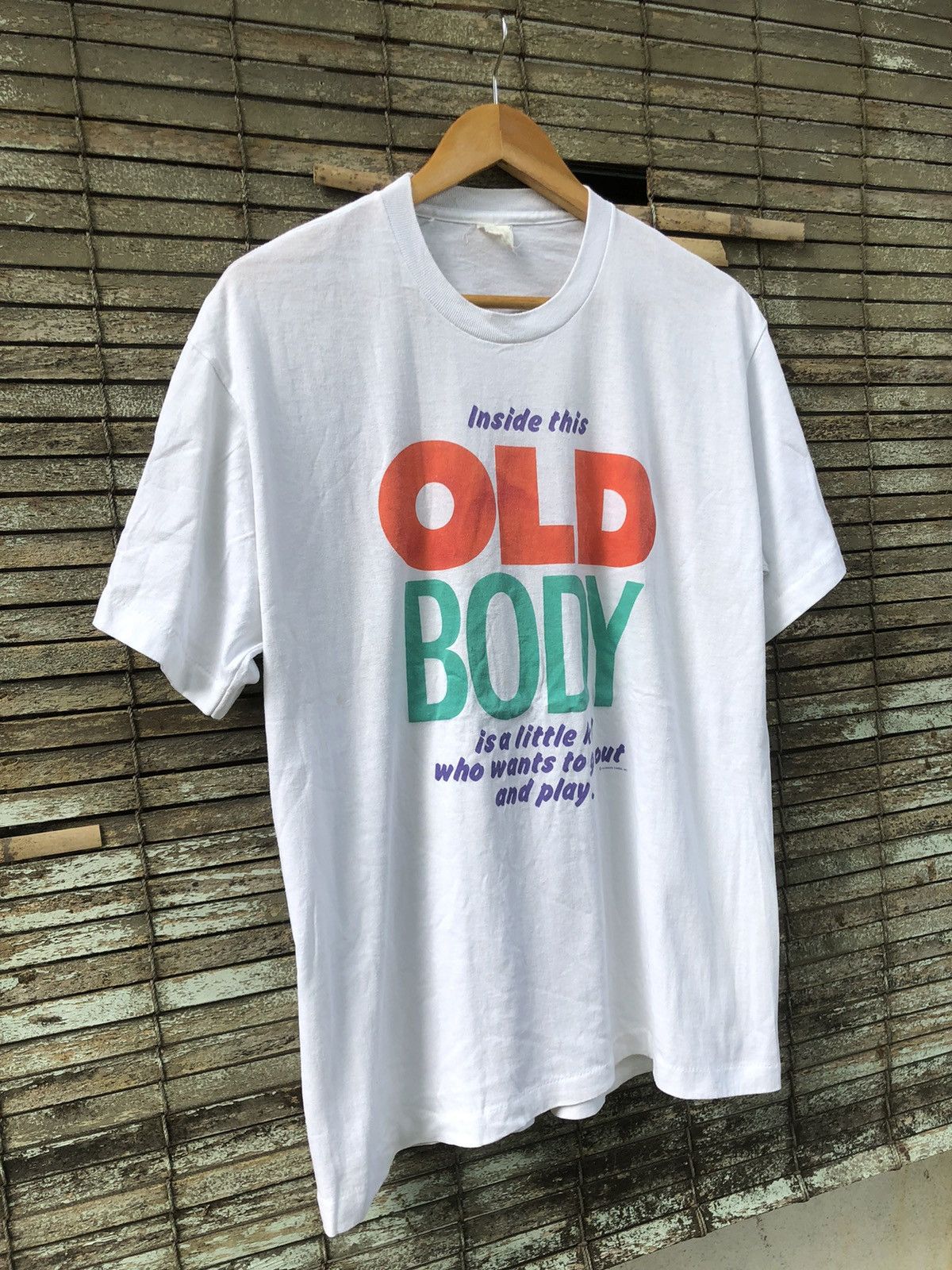 Vintage 🔥Vintage 80s🔥Hallmarks Cards Inc OLD BODY Tshirts Size US XL / EU 56 / 4 - 2 Thumbnail