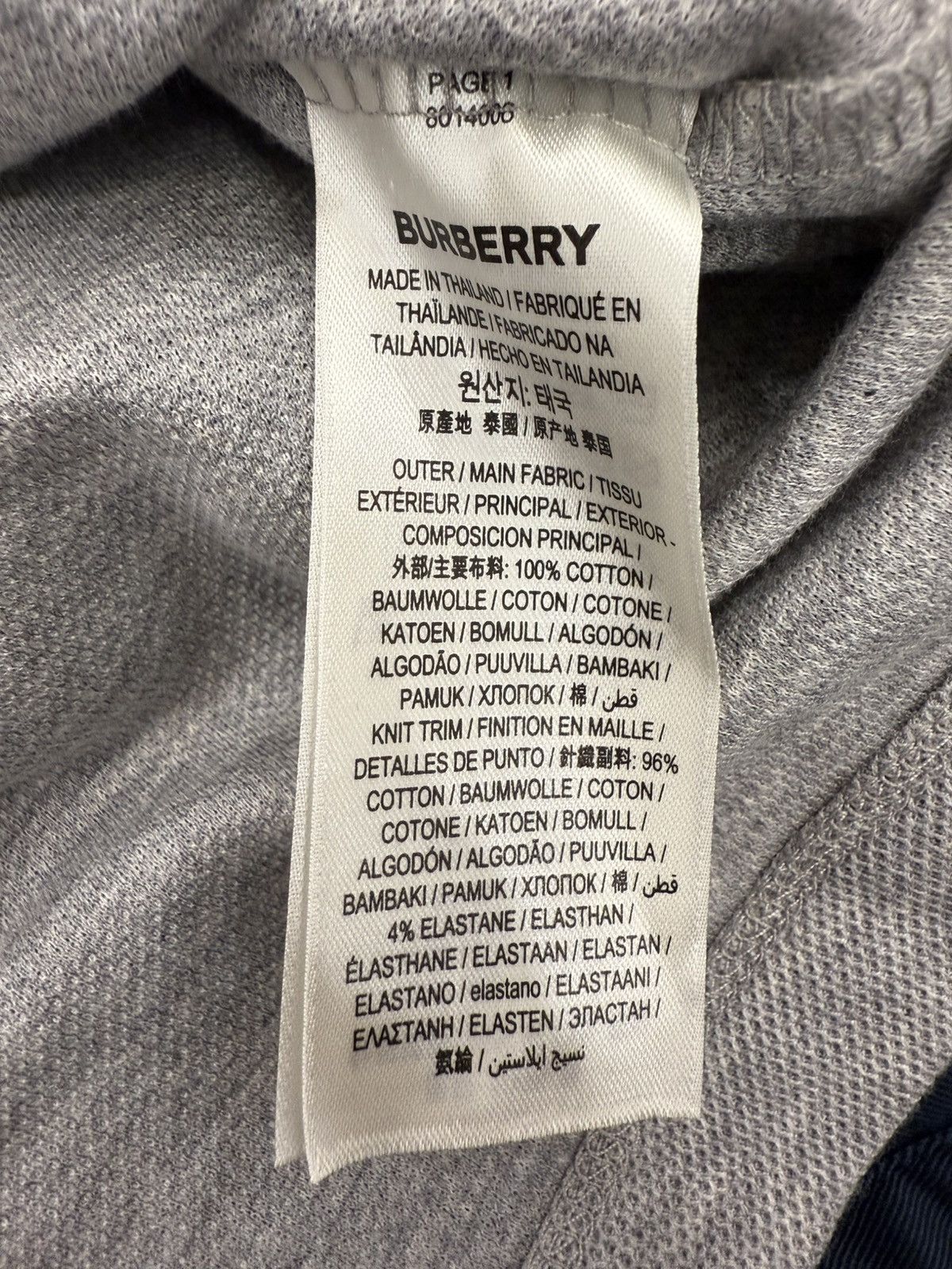 Burberry Burberry Grey Polo T-Shirt Size US S / EU 44-46 / 1 - 9 Thumbnail